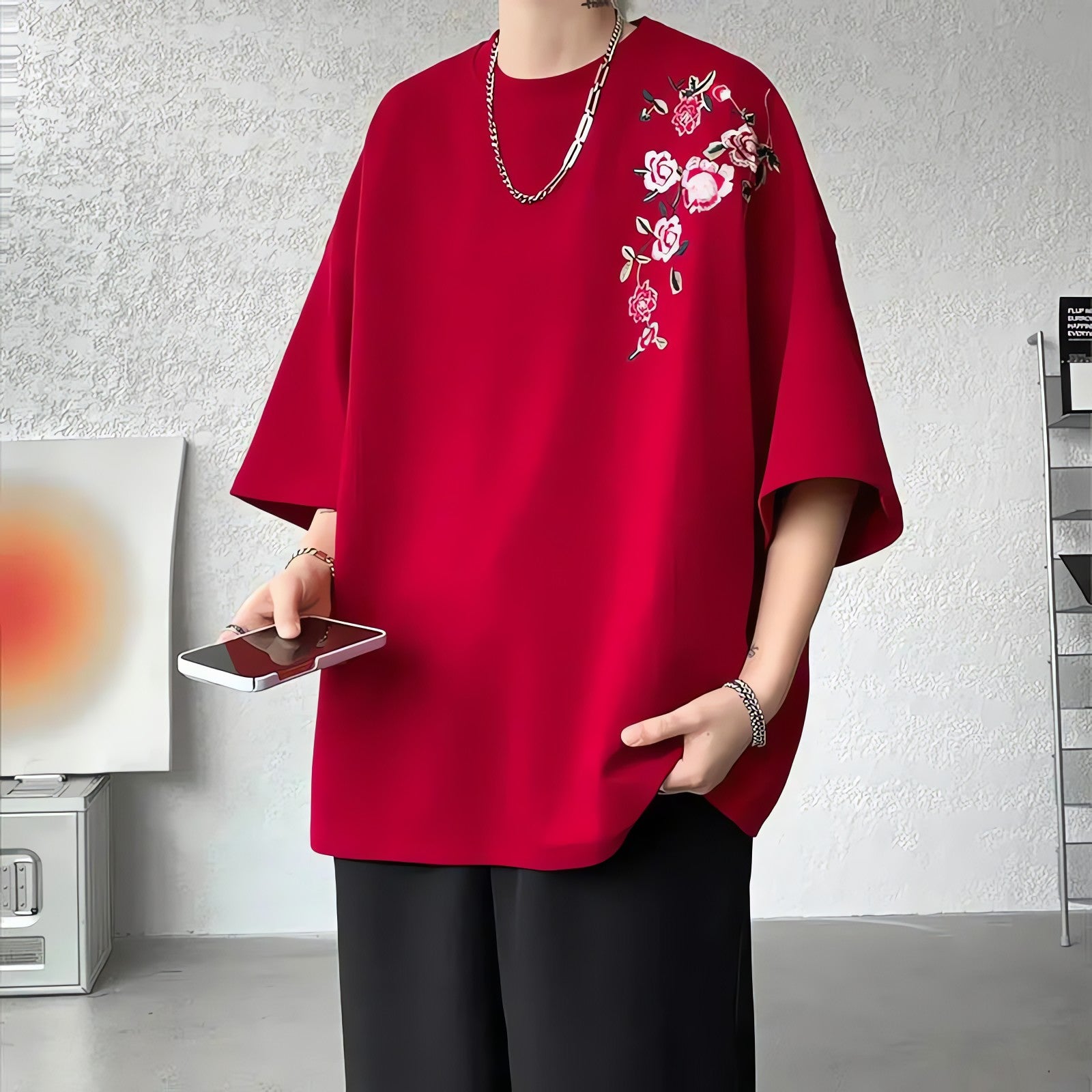 Floral Embroidered Tee - KAYSMAR