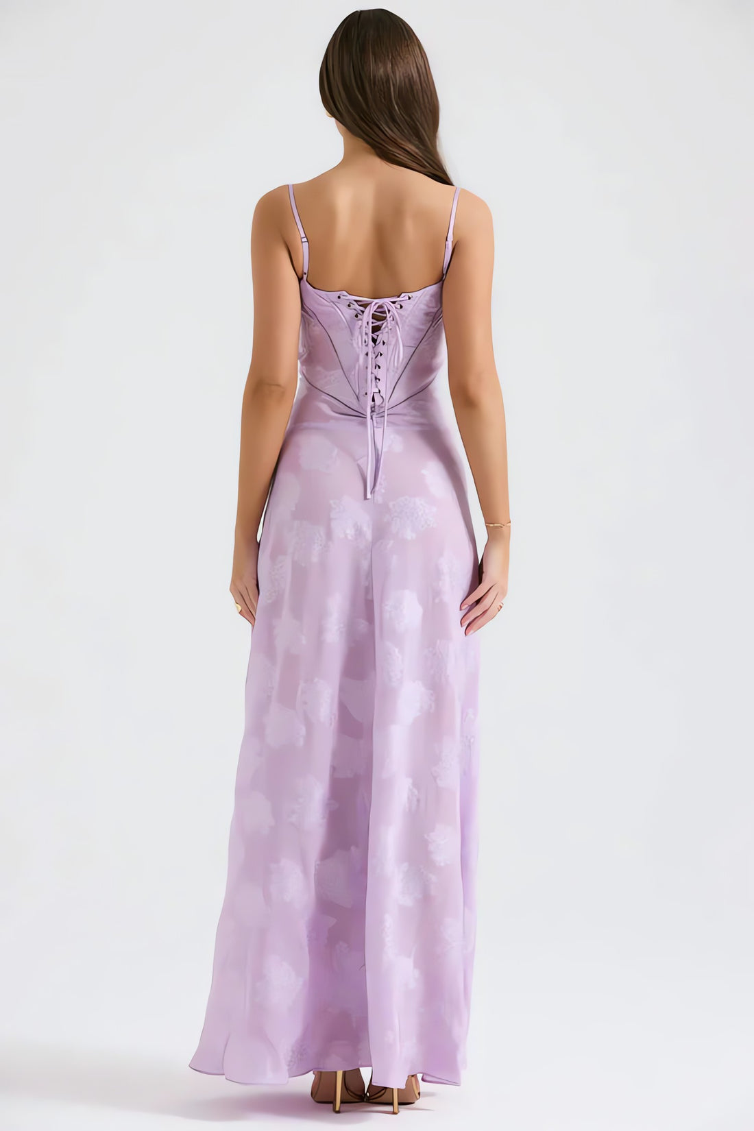 Floral Lace Up Maxi Dress - KAYSMAR