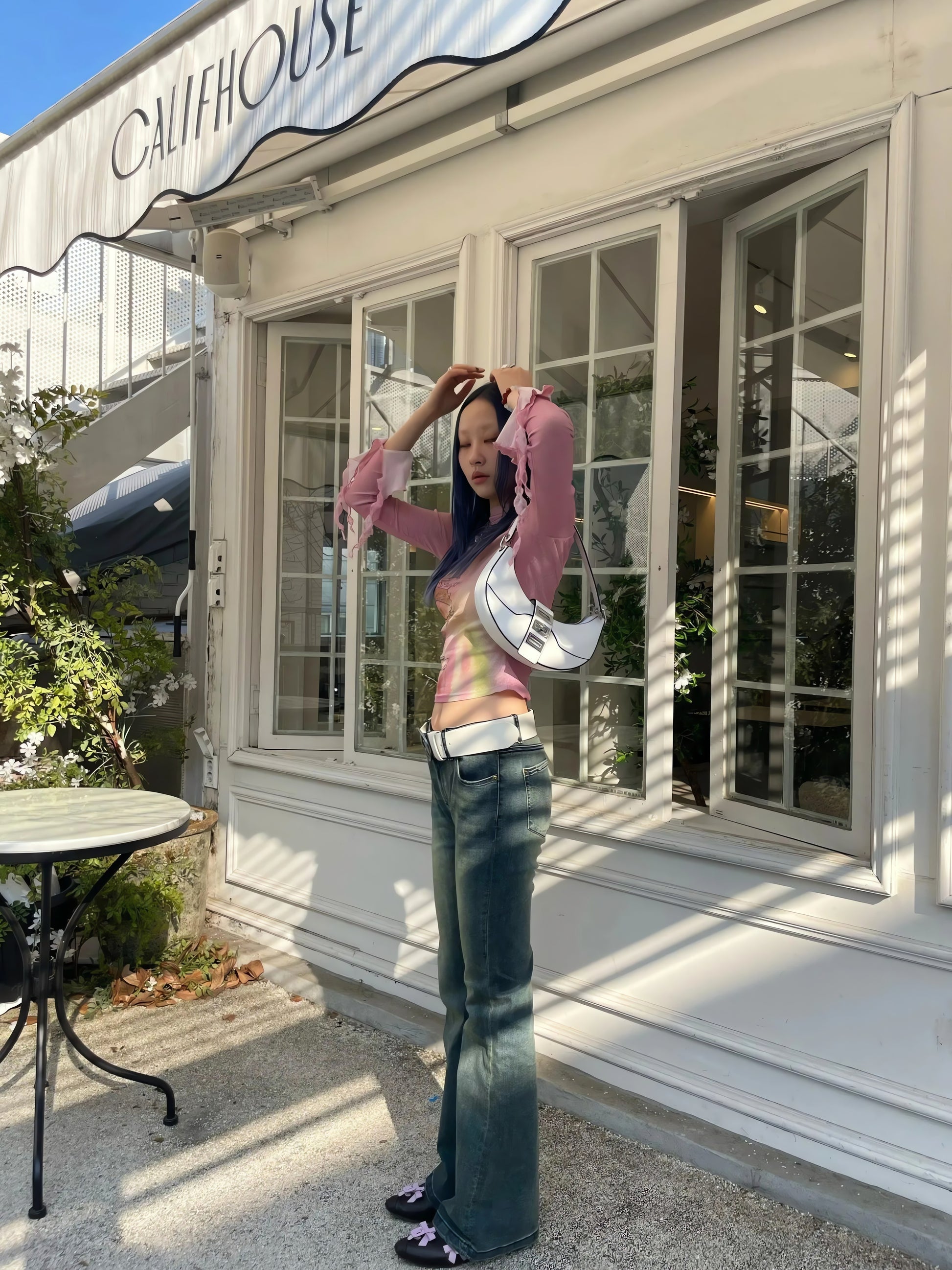 Floral Ruffled Cuffs Top - KAYSMAR