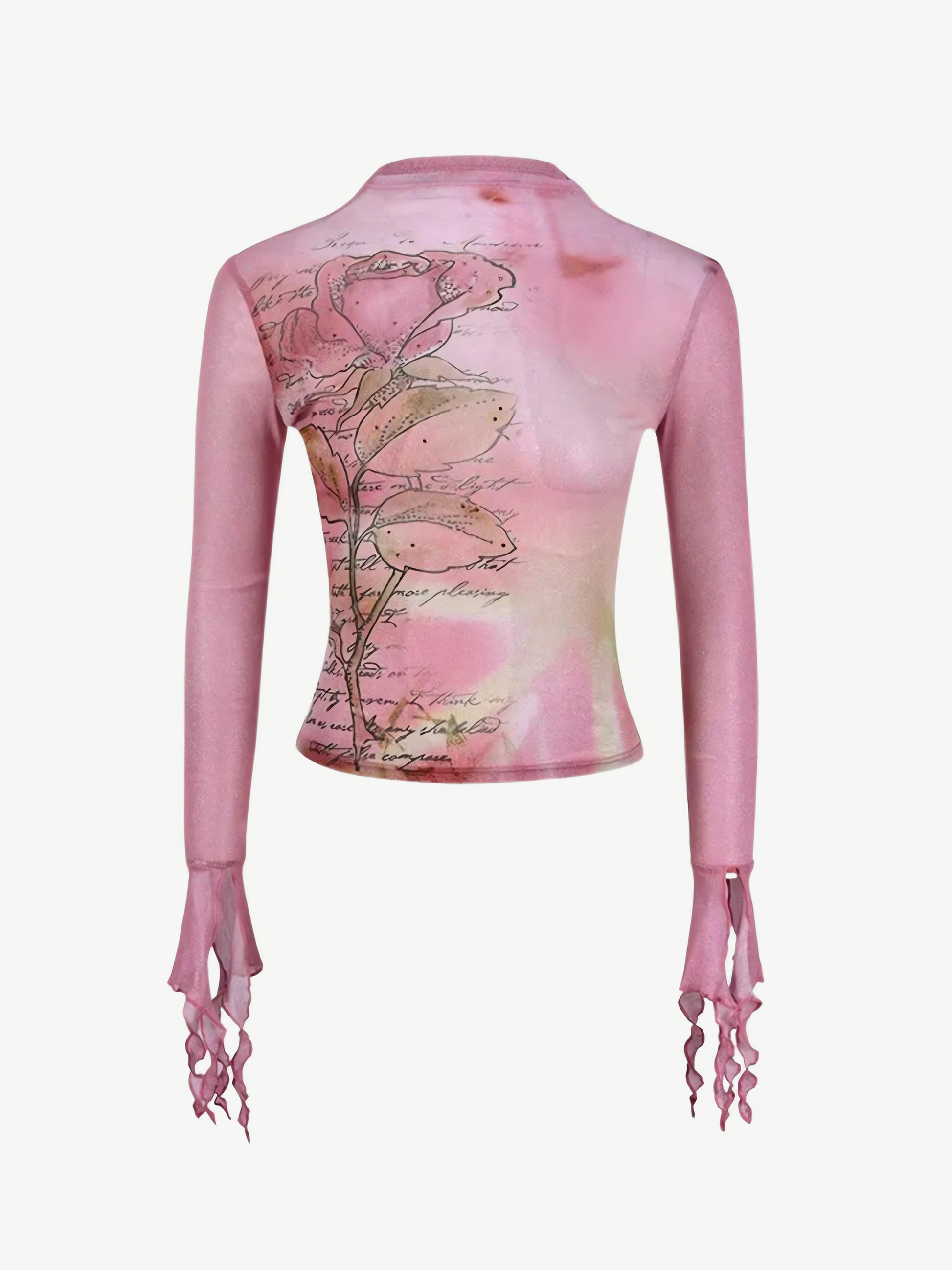 Floral Ruffled Cuffs Top - KAYSMAR