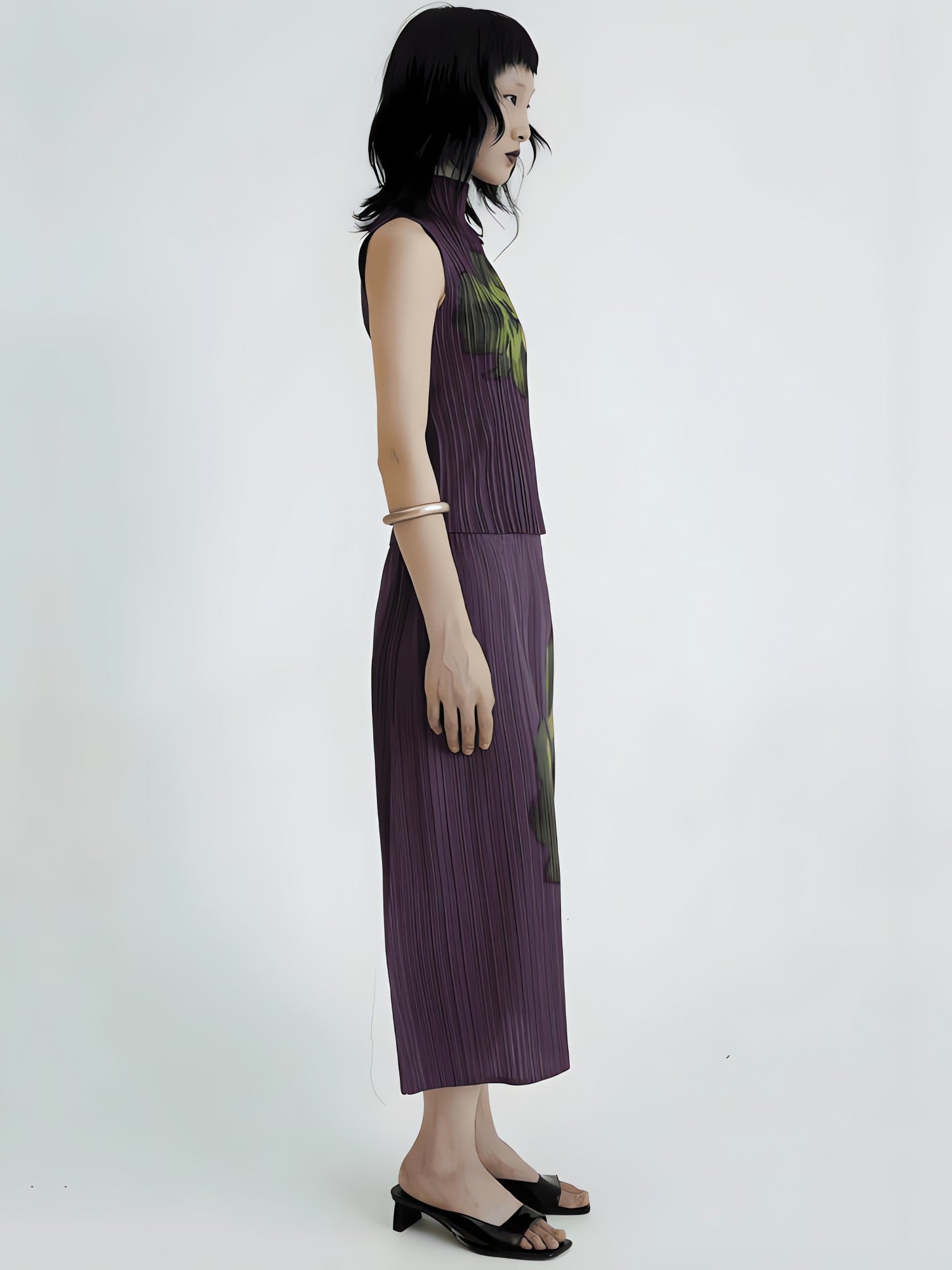 Floral Top & Midi Skirt Two Piece Set