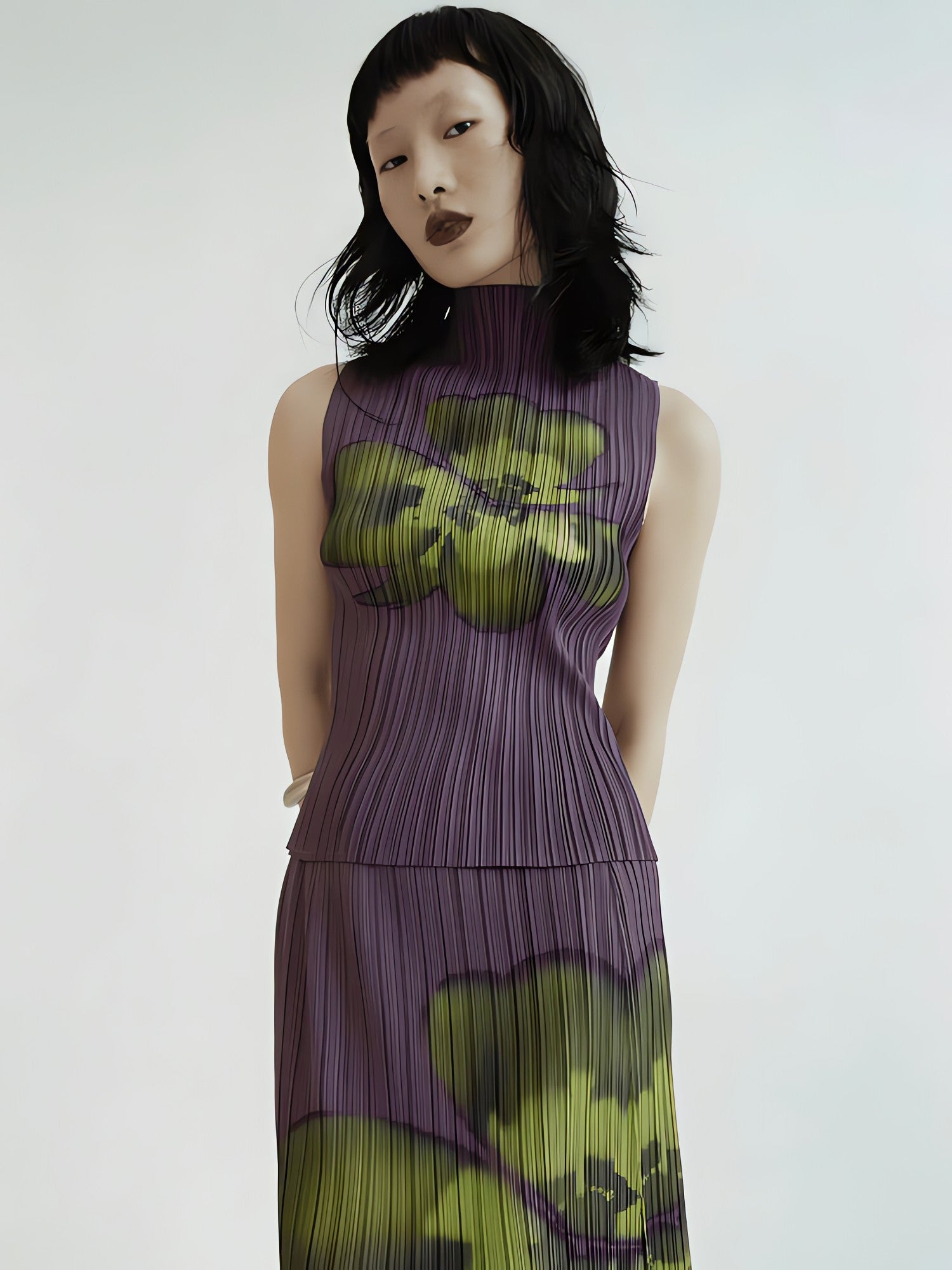 Floral Top & Midi Skirt Two Piece Set