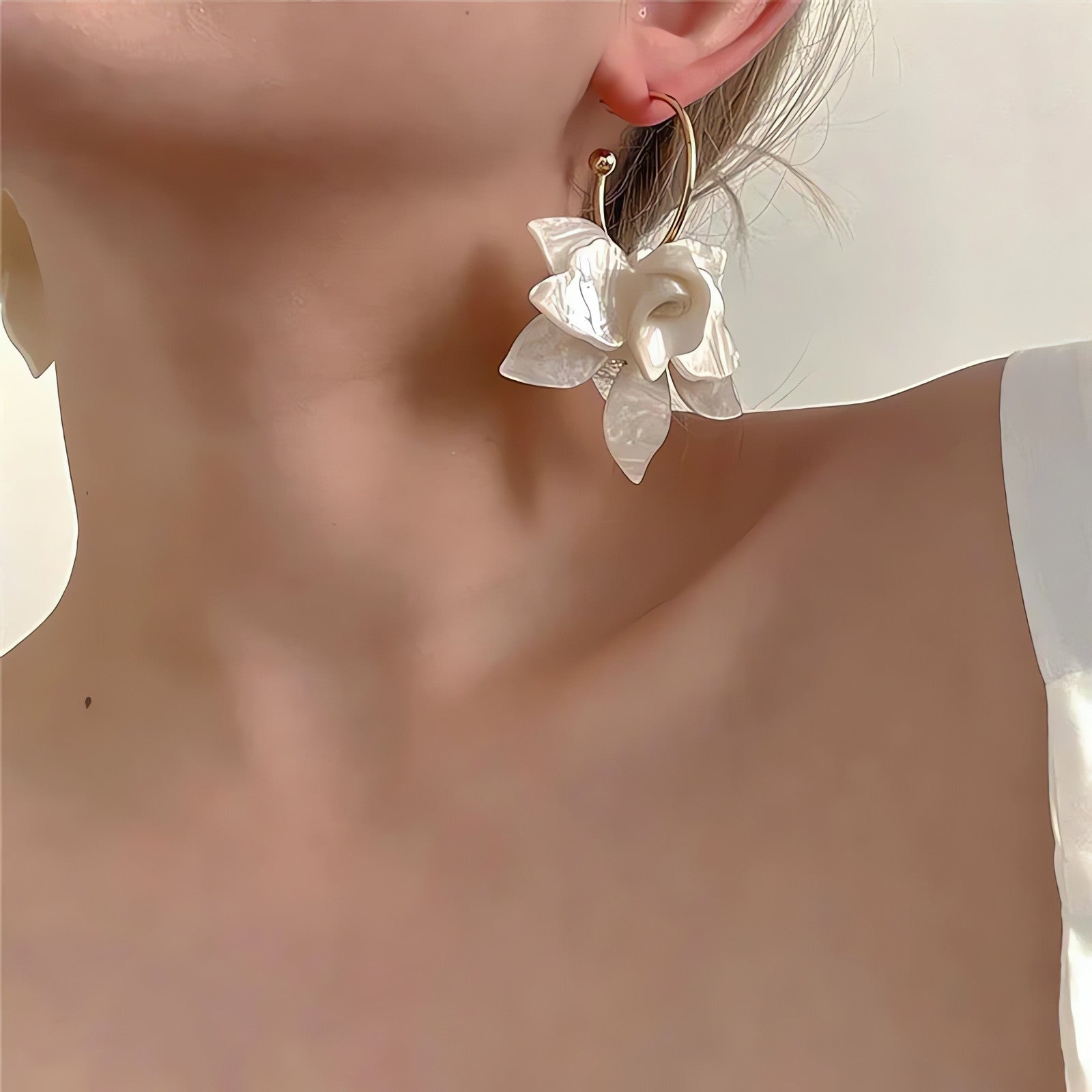 Flower Hoop Earrings - KAYSMAR