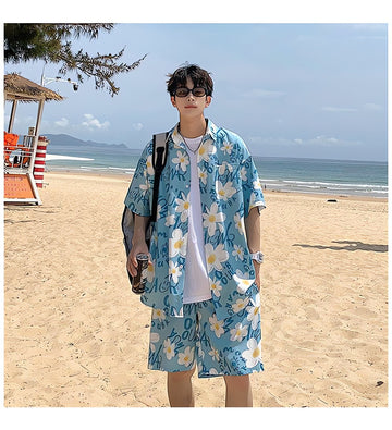 Flower Shirt & Shorts Two Piece Set - KAYSMAR