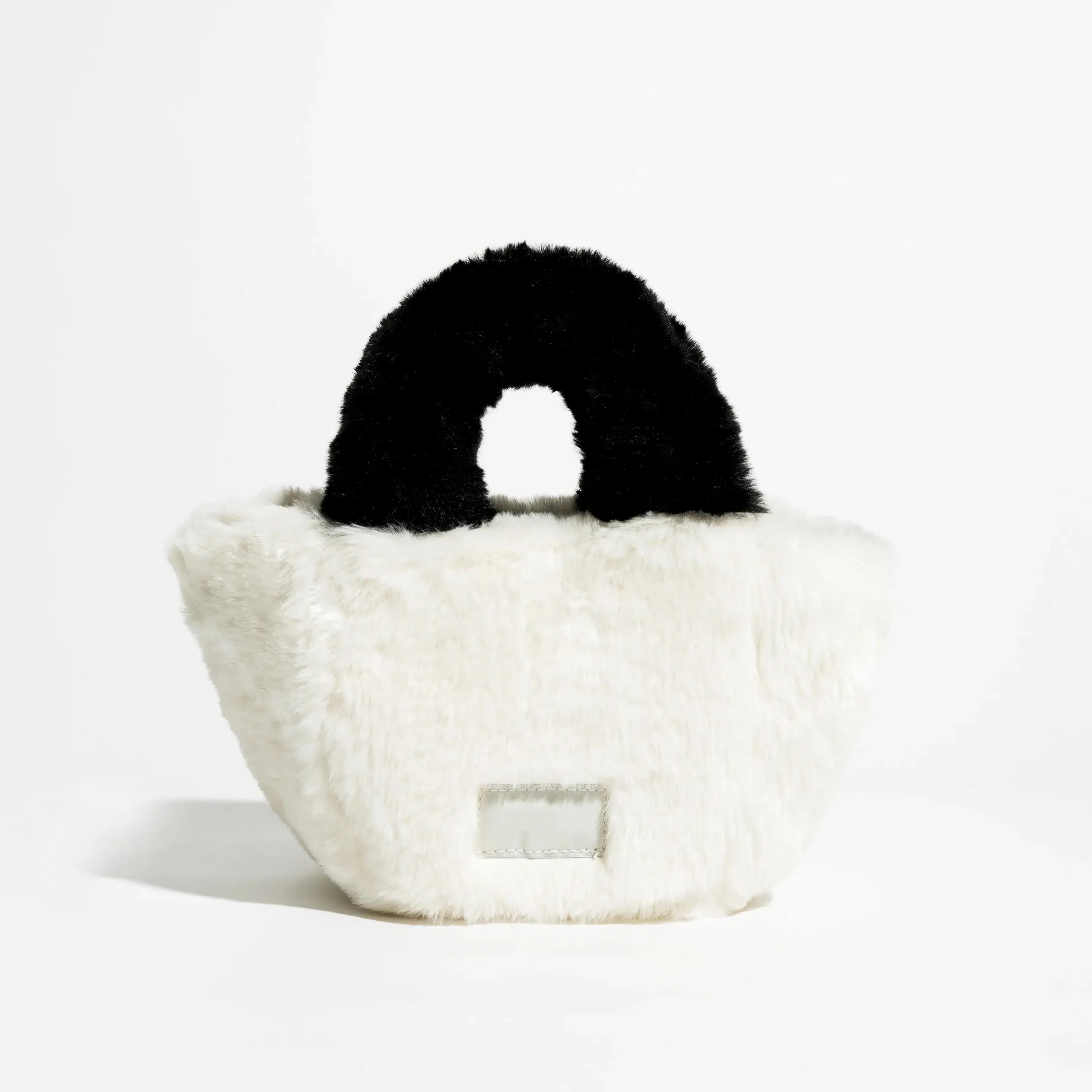 Fluffy Faux Fur Basket Handbag - KAYSMAR