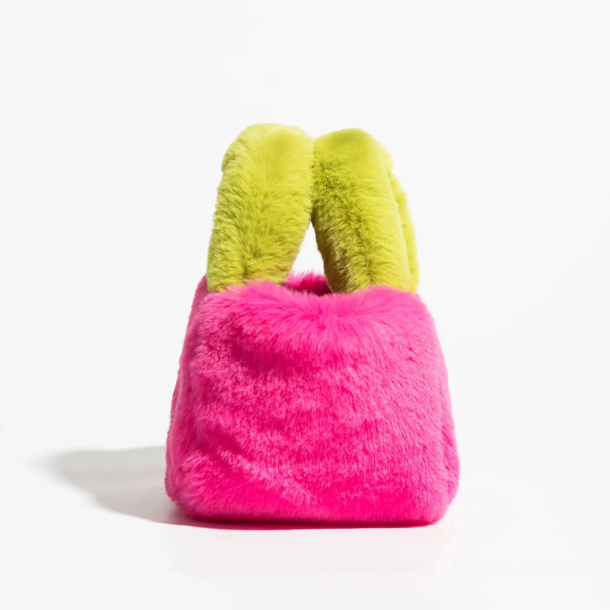 Fluffy Faux Fur Basket Handbag - KAYSMAR