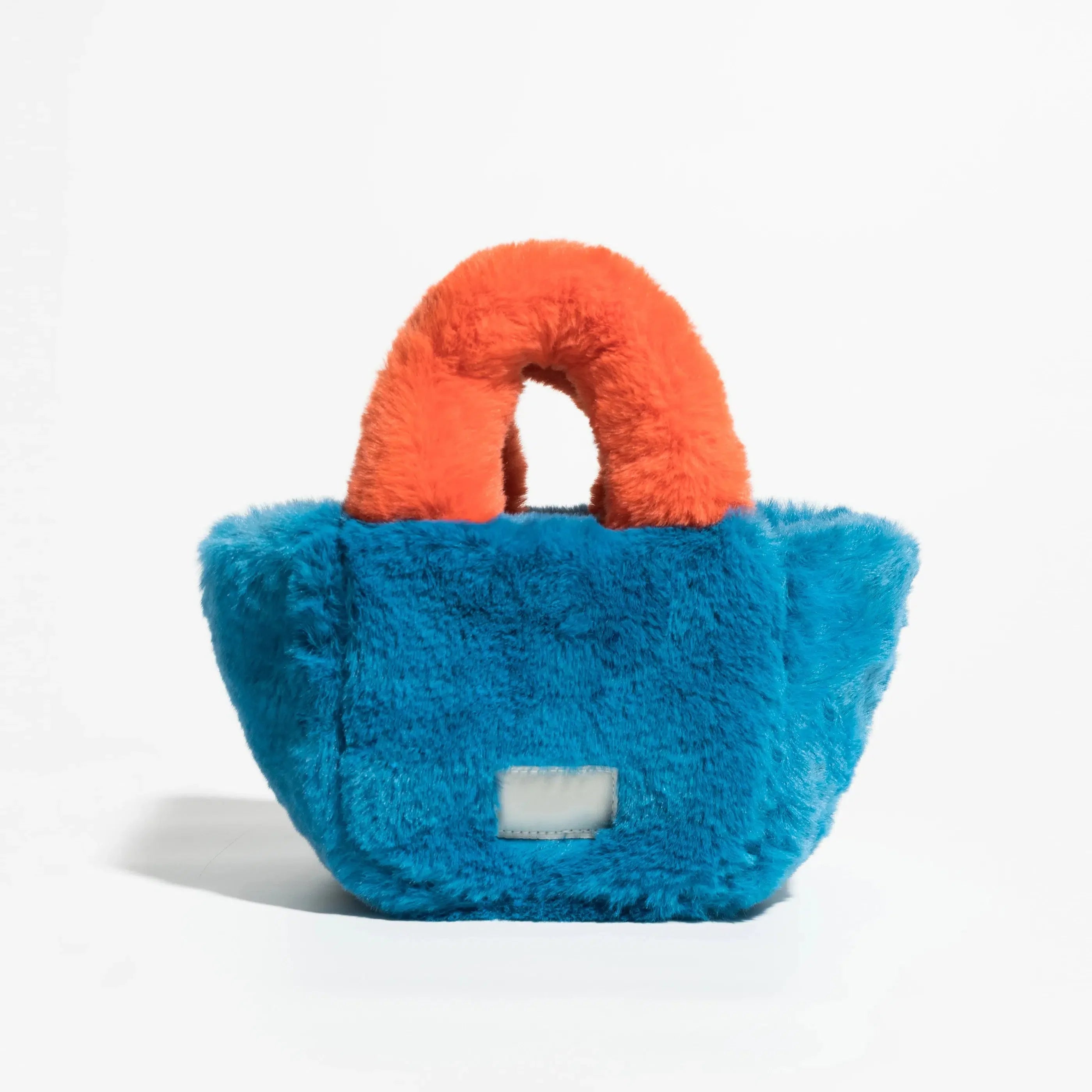 Fluffy Faux Fur Basket Handbag - KAYSMAR