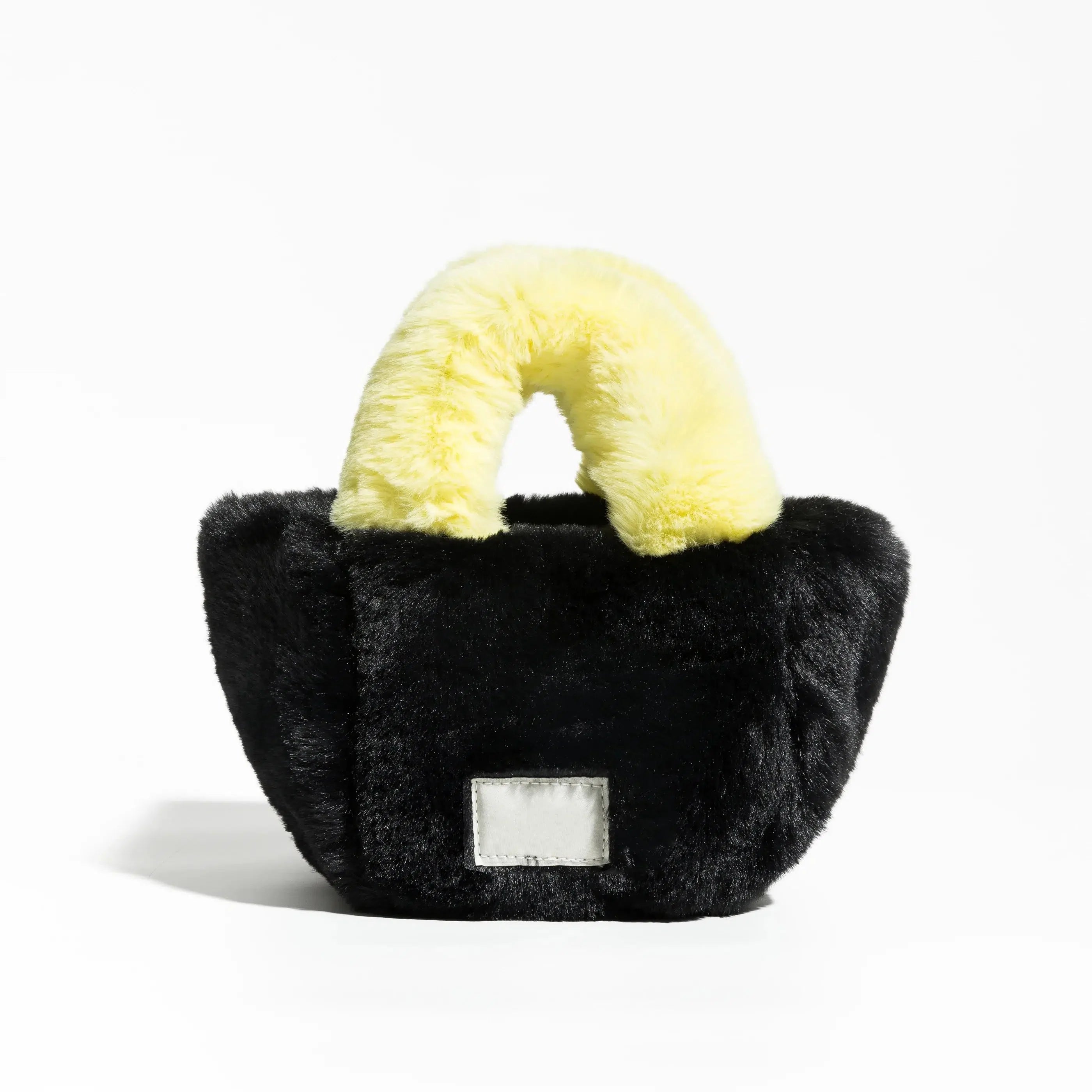 Fluffy Faux Fur Basket Handbag - KAYSMAR