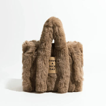 Fluffy Faux Fur Tote Bag - KAYSMAR