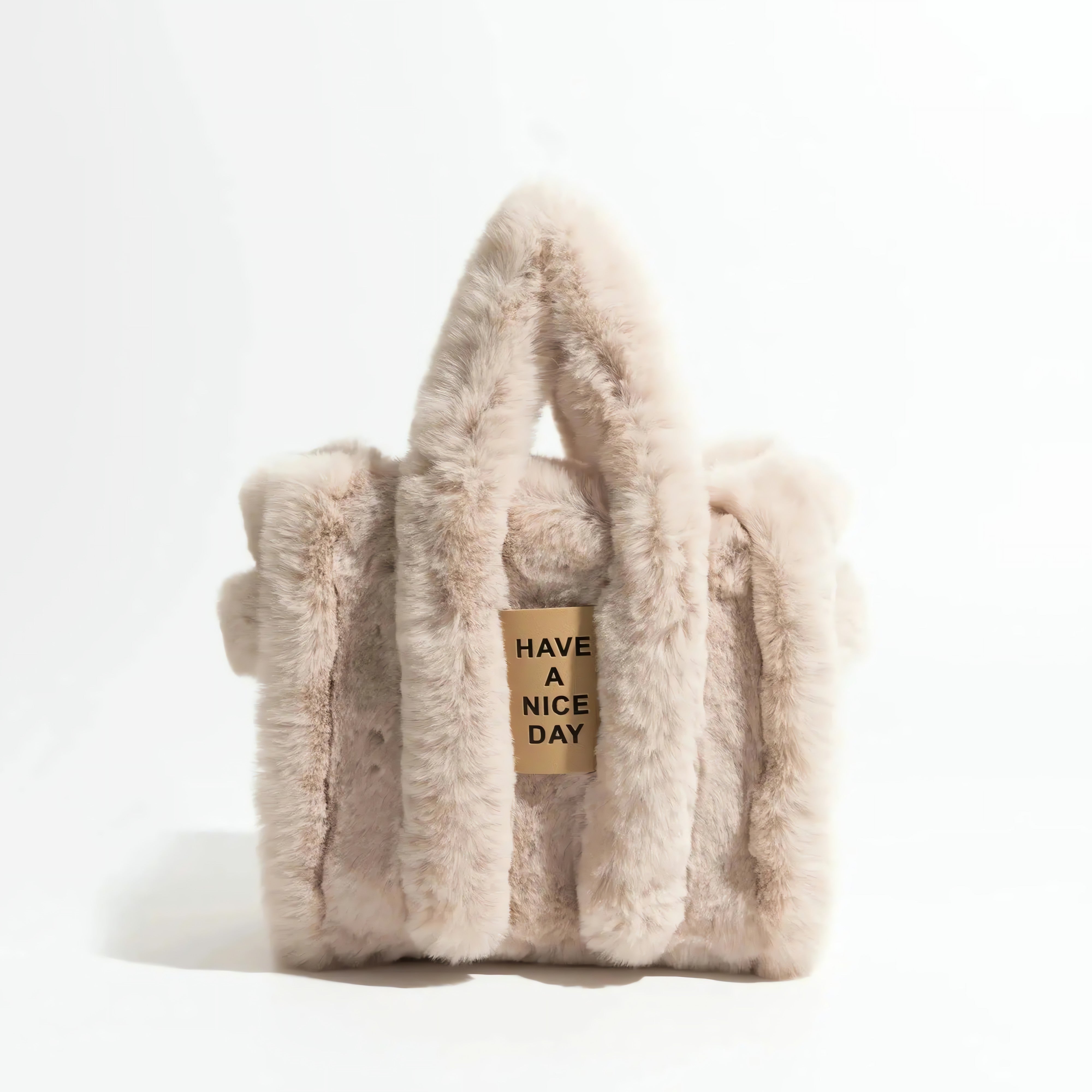 Fluffy Faux Fur Tote Bag - KAYSMAR