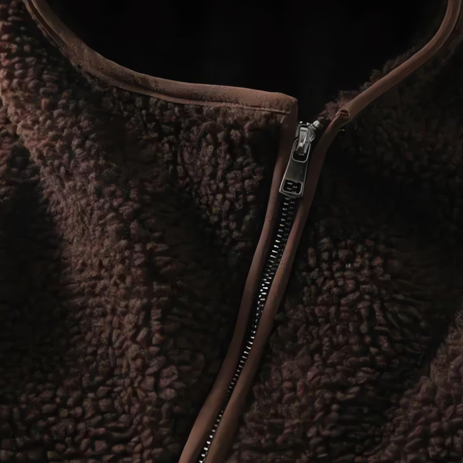 Funnel Neck Zip-Up Teddy Hoodie - KAYSMAR