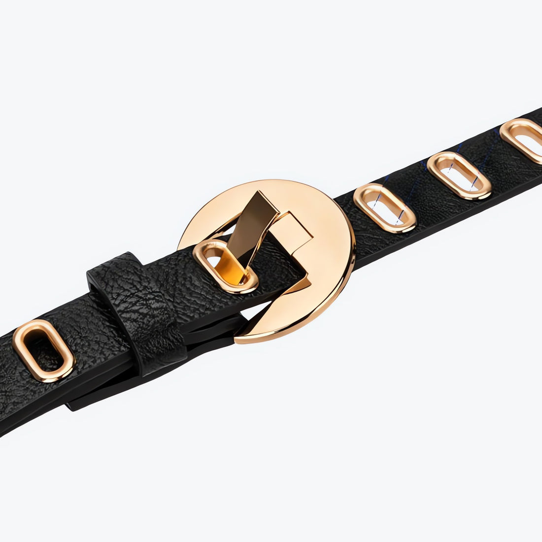 Golden Eyelet Faux Leather Belt - KAYSMAR