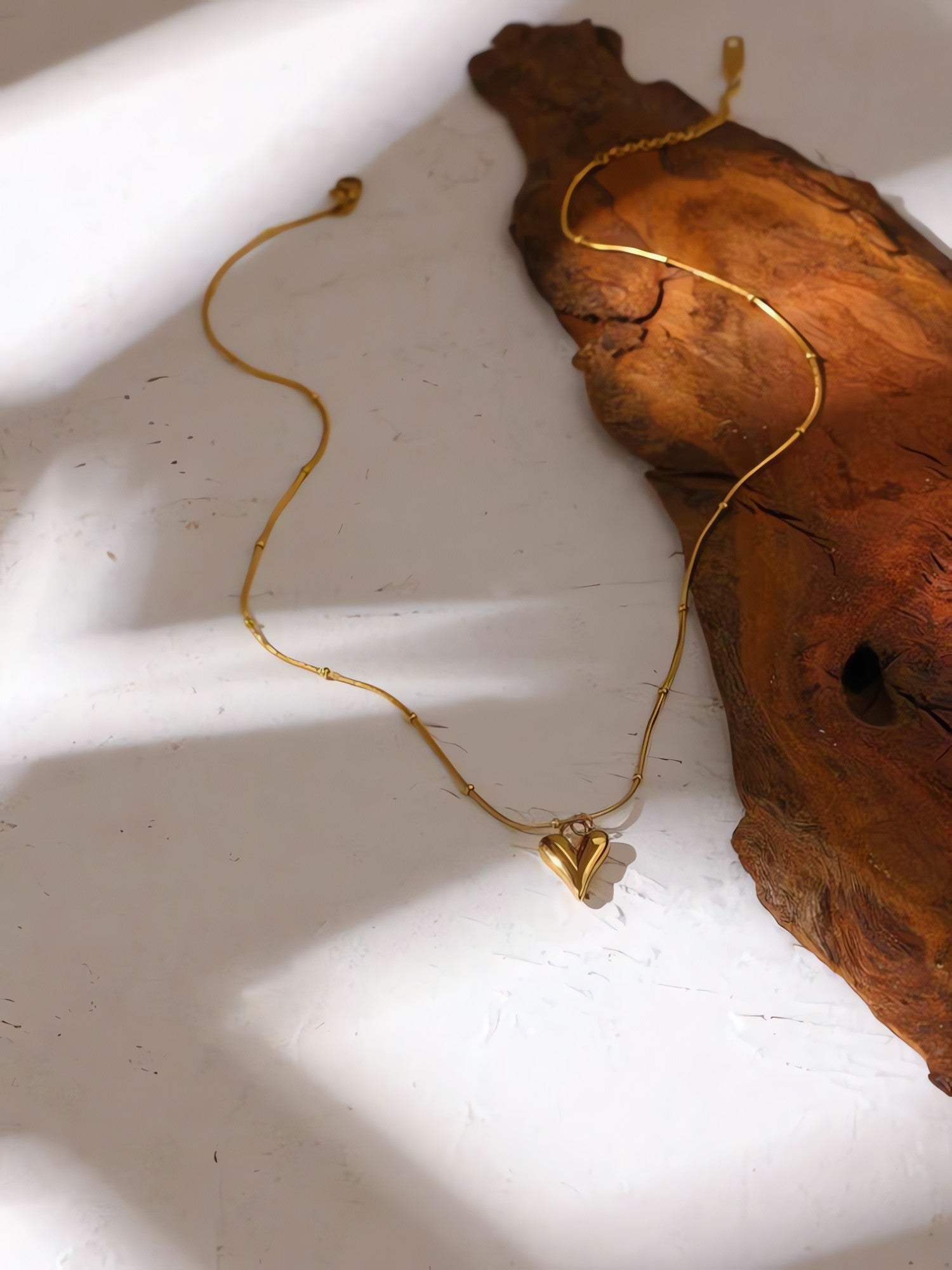 Golden Heart Necklace & Earrings Set - KAYSMAR