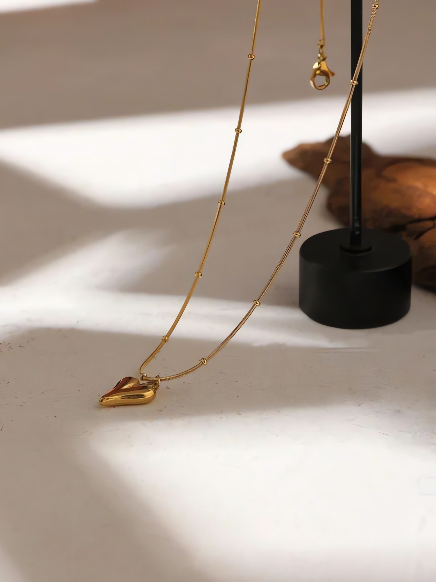 Golden Heart Necklace & Earrings Set - KAYSMAR