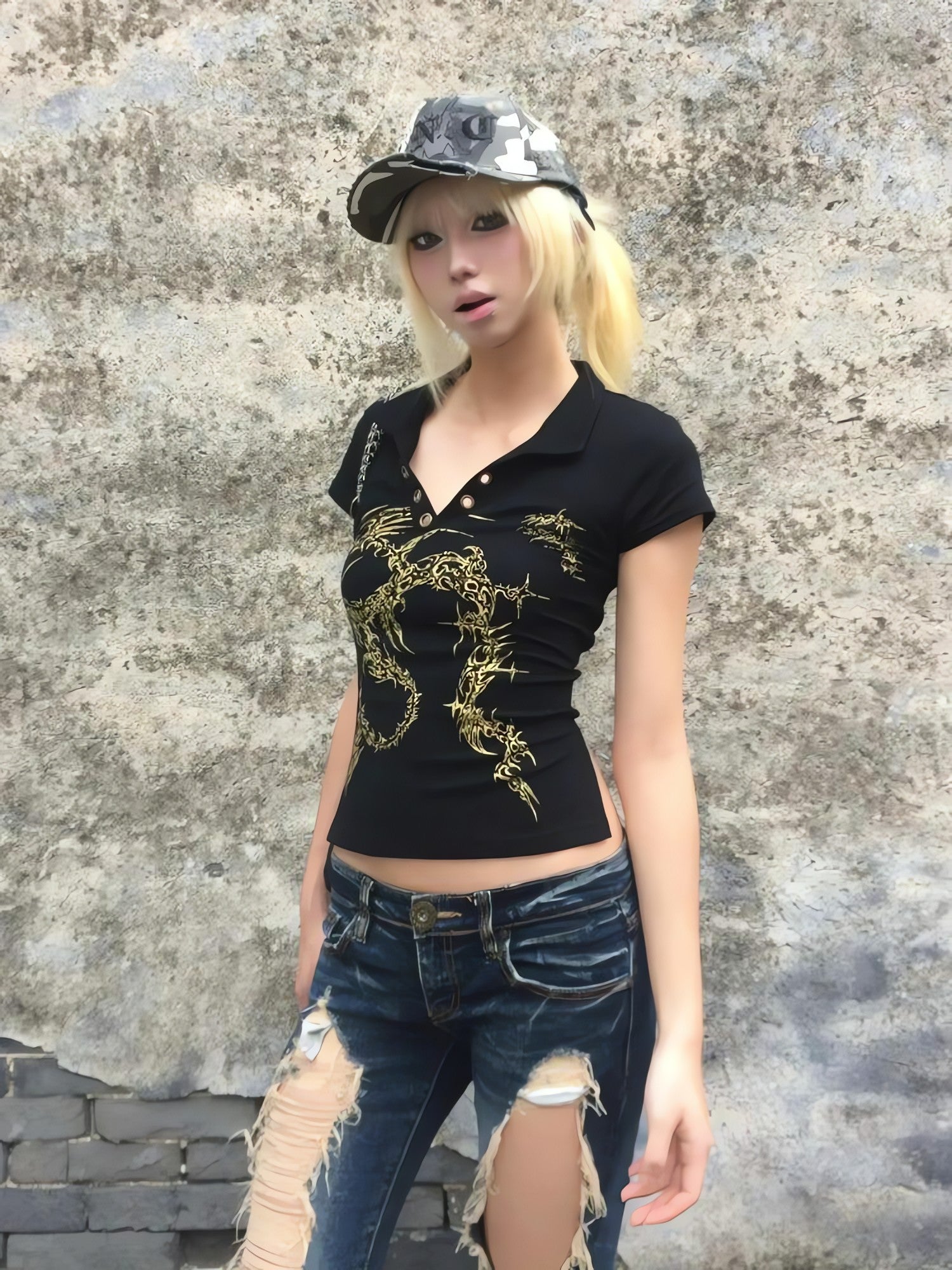 Golden Sigilism Backless Top - KAYSMAR