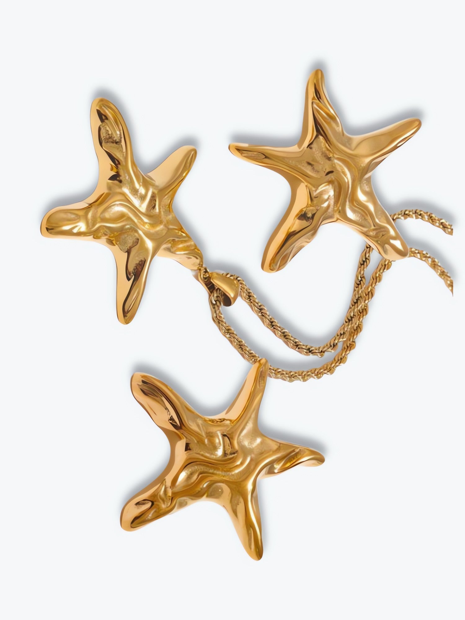 Golden Starfish Necklace & Earrings Set - KAYSMAR