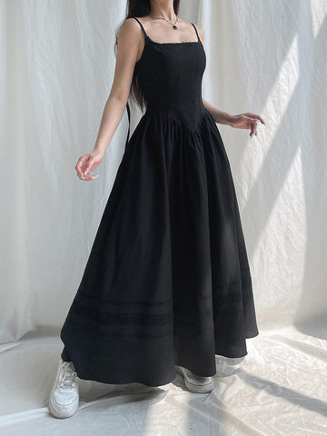 Goth Strap Maxi Dress - KAYSMAR