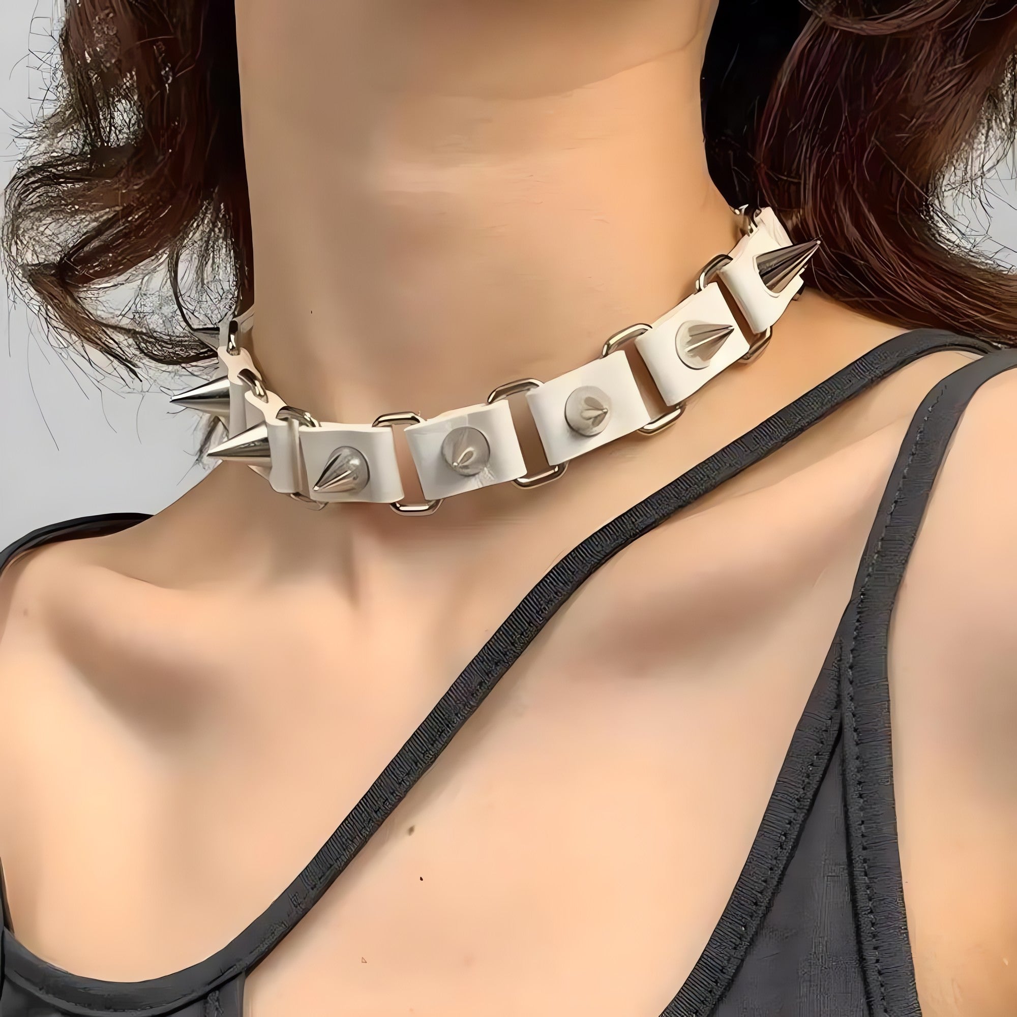 Goth Barbed Choker Collar Necklace - KAYSMAR