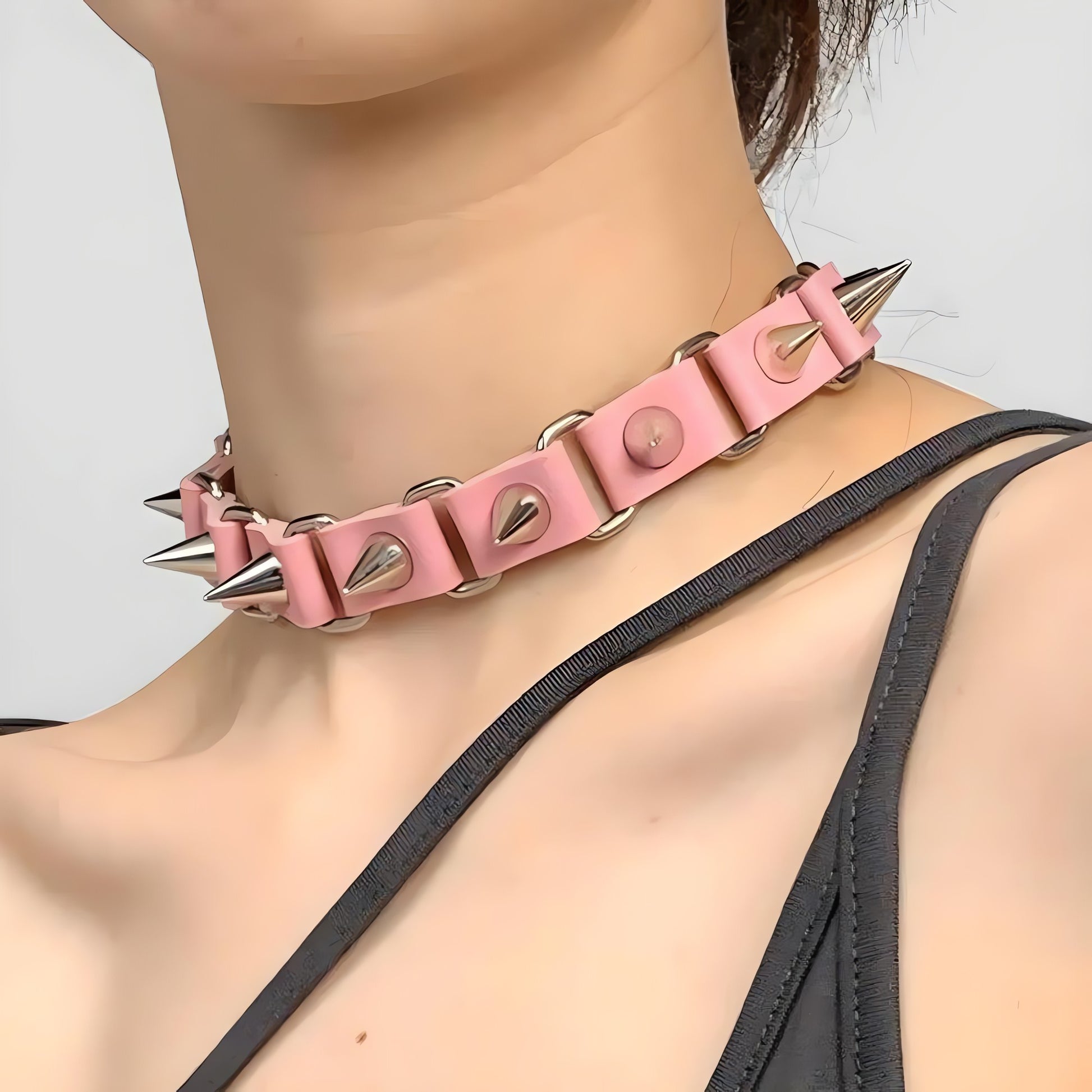 Goth Barbed Choker Collar Necklace - KAYSMAR