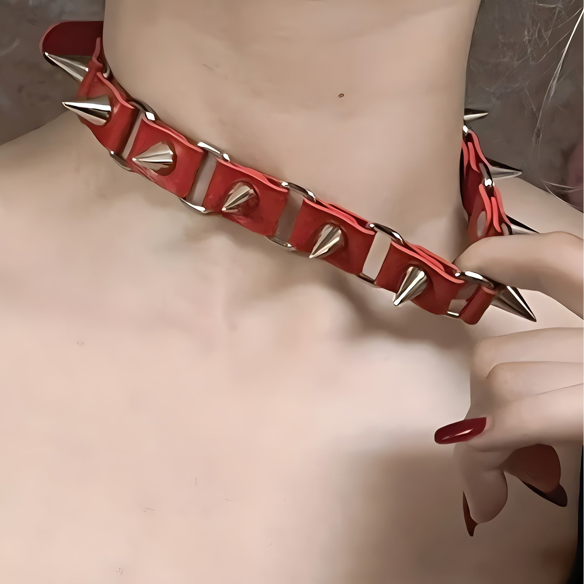 Goth Barbed Choker Collar Necklace - KAYSMAR