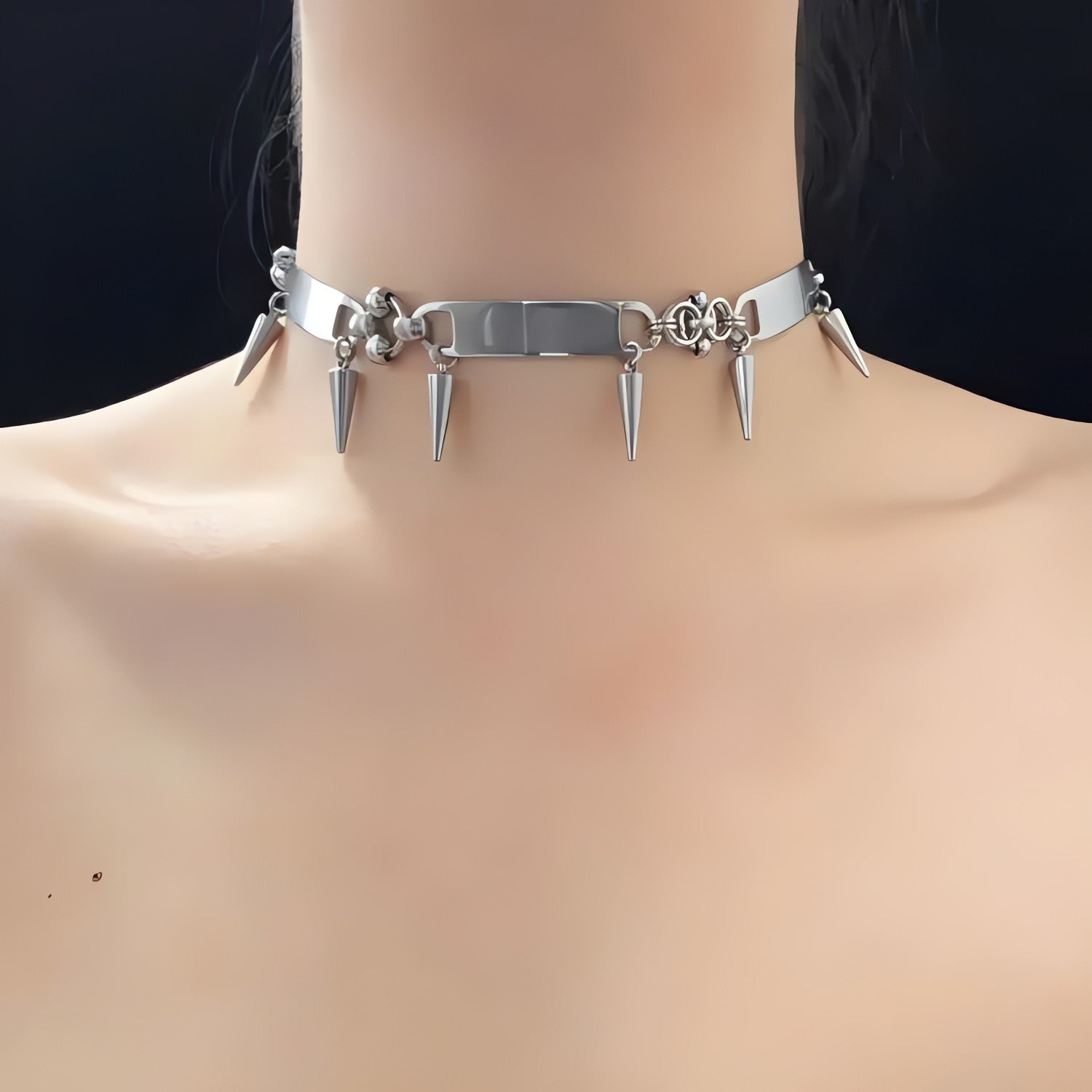 Goth Spiked Metal Choker - KAYSMAR