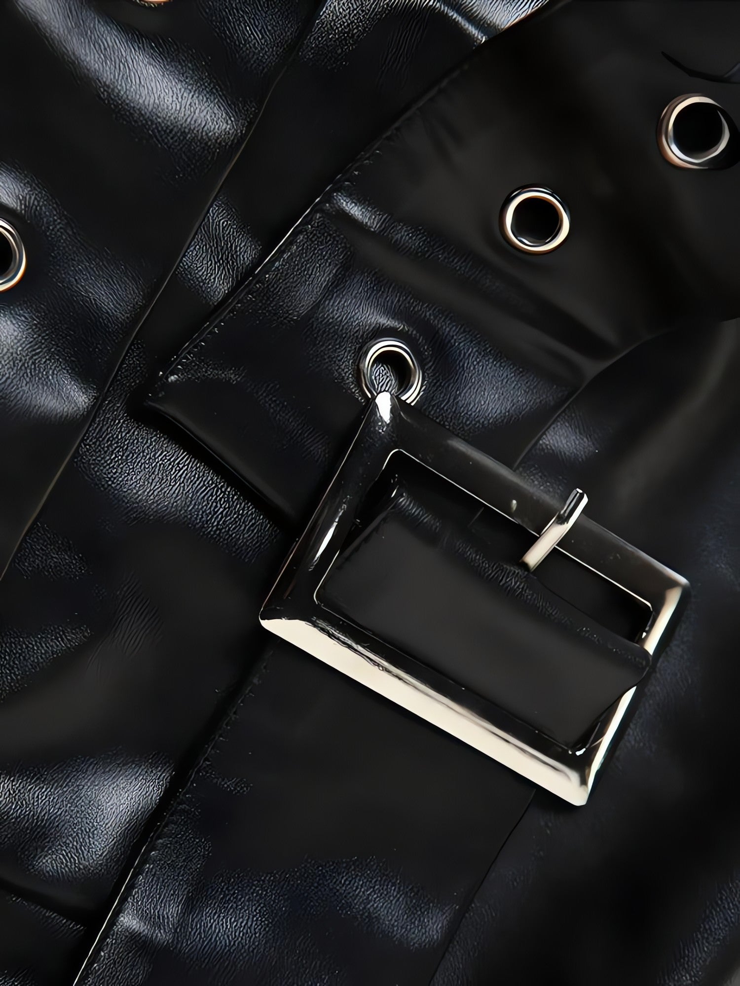 Grunge Belted Faux Leather Tube Top