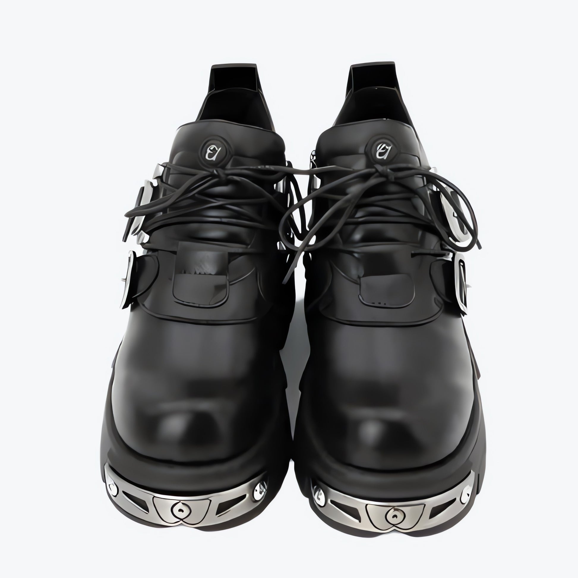 Grunge Belted Lace Up Platform Boots - KAYSMAR