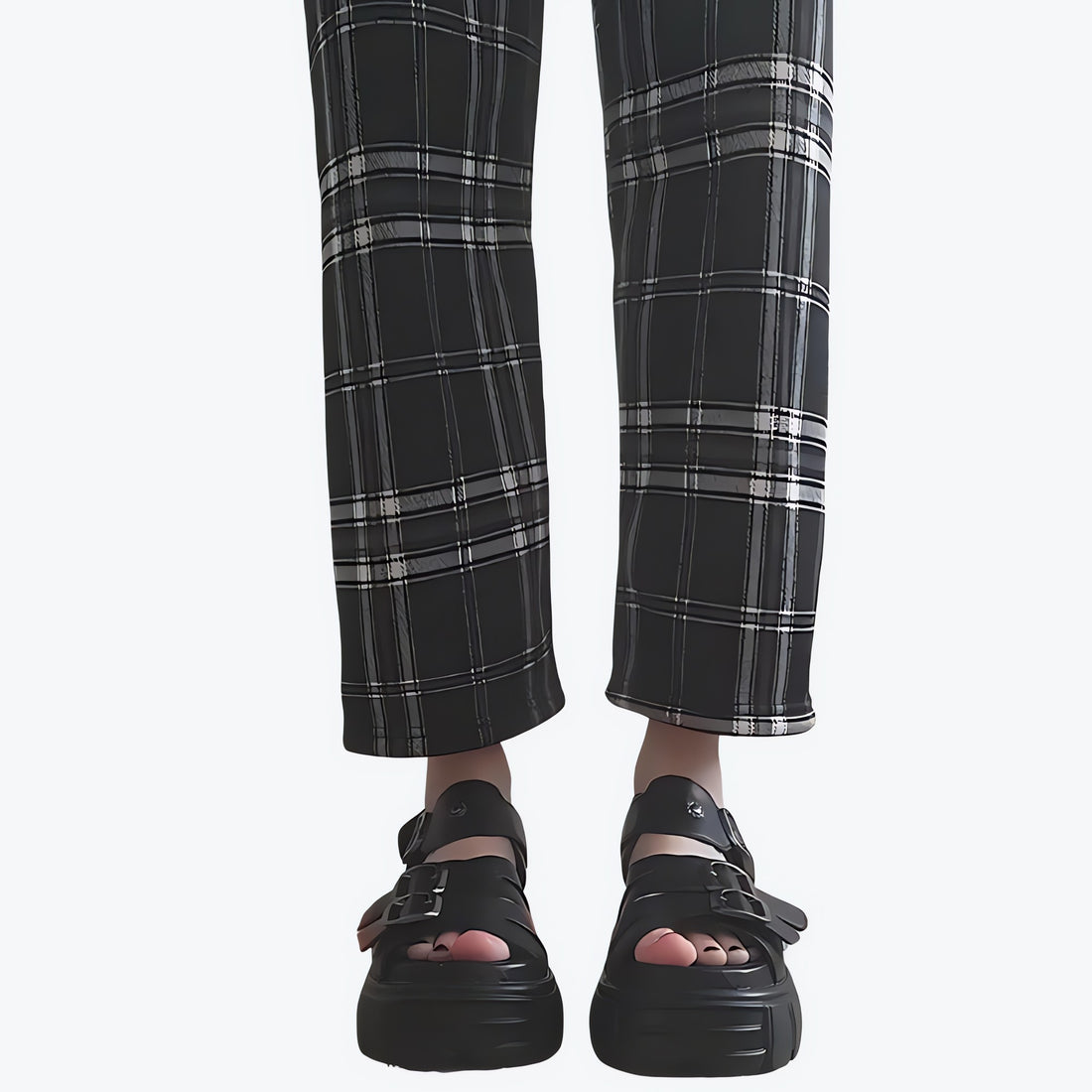 Grunge Belted Platform Sandals - KAYSMAR