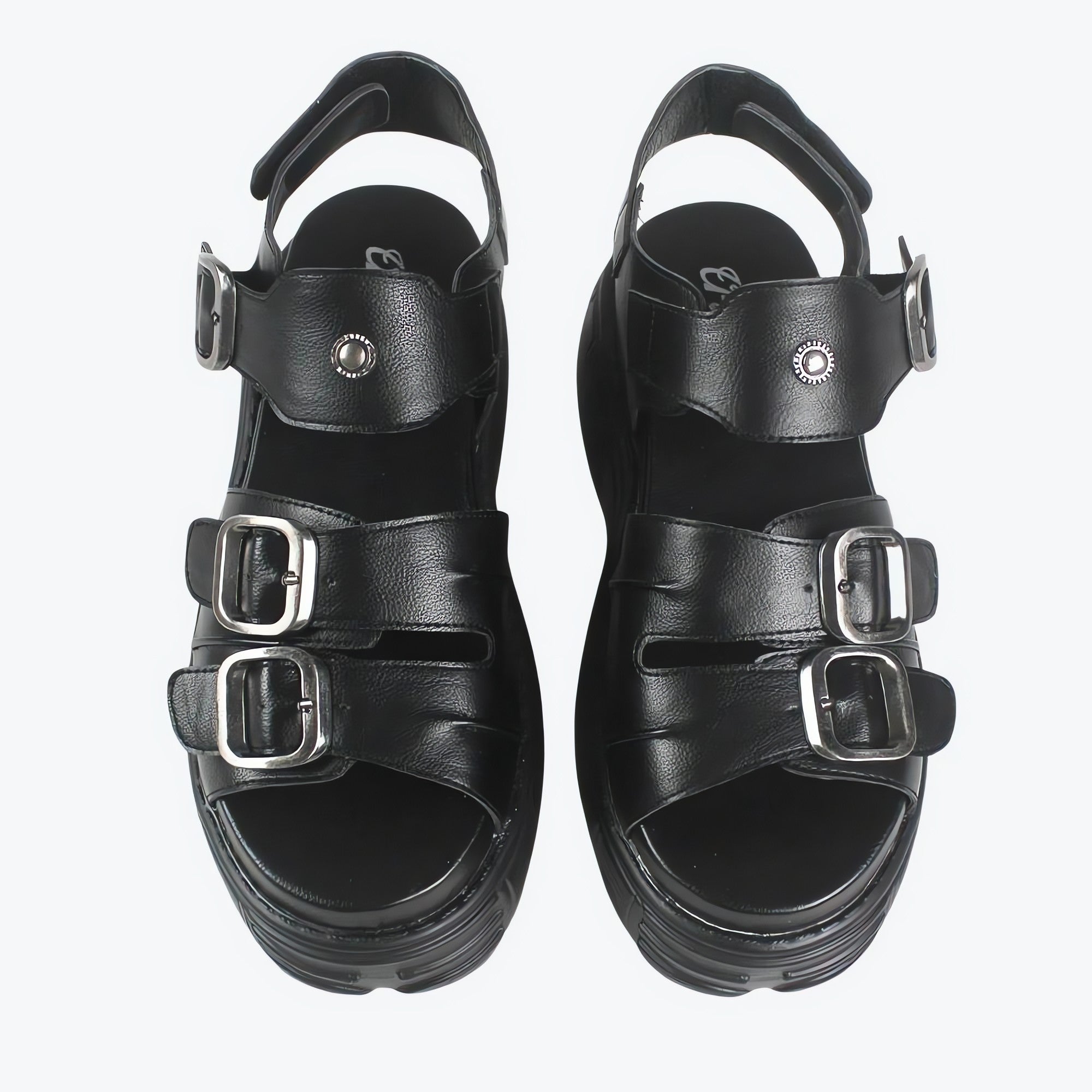Grunge Belted Platform Sandals - KAYSMAR