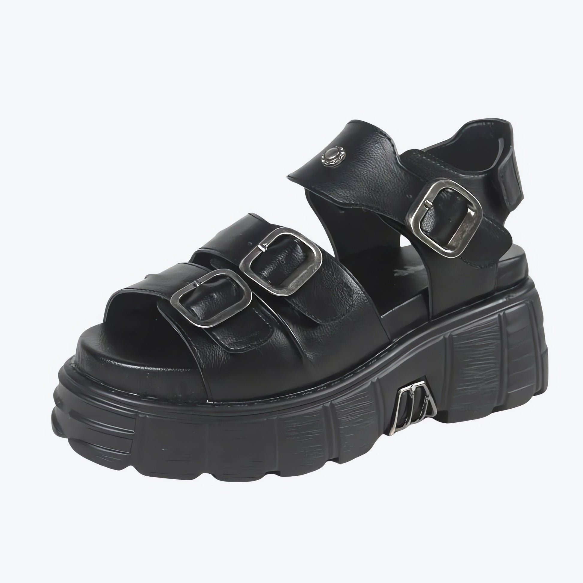 Grunge Belted Platform Sandals - KAYSMAR