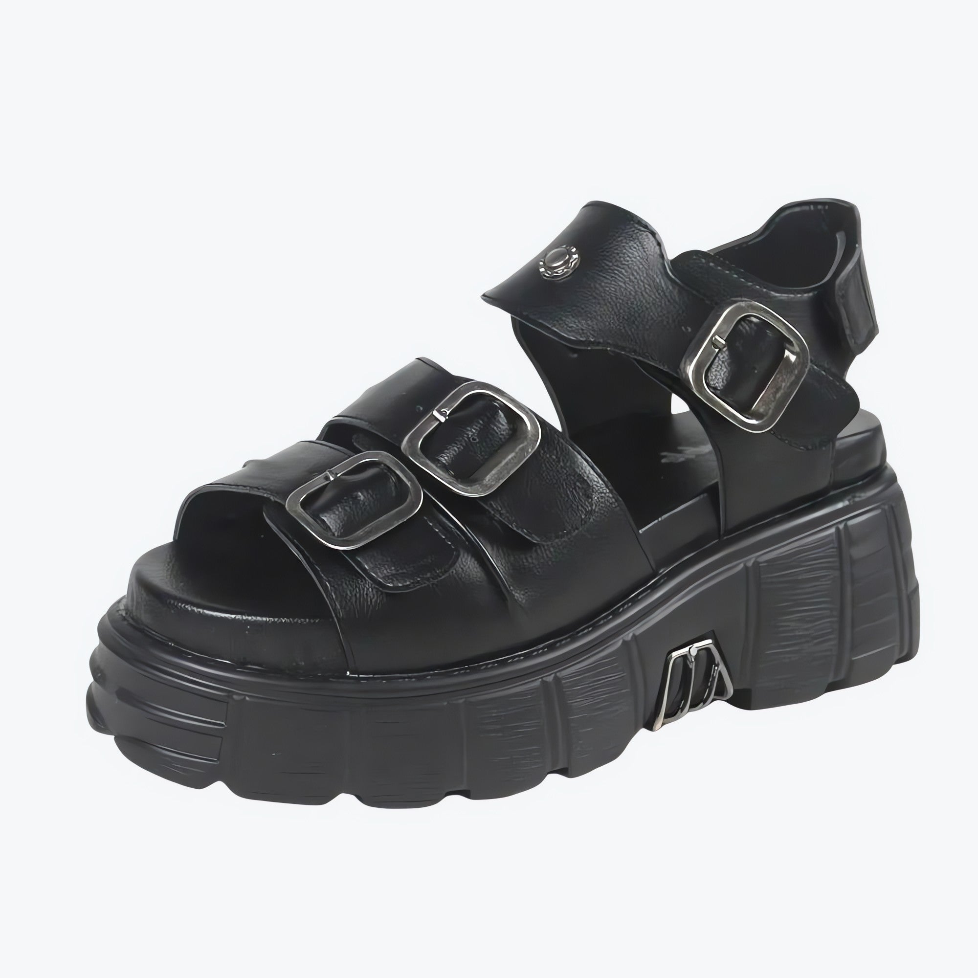 Grunge Belted Platform Sandals - KAYSMAR