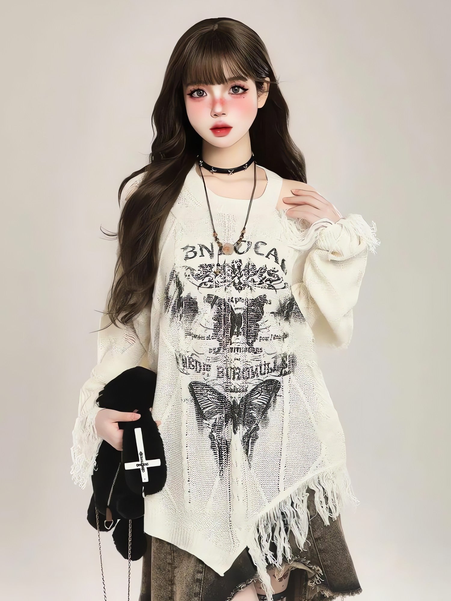 Grunge Butterfly Sweater - KAYSMAR