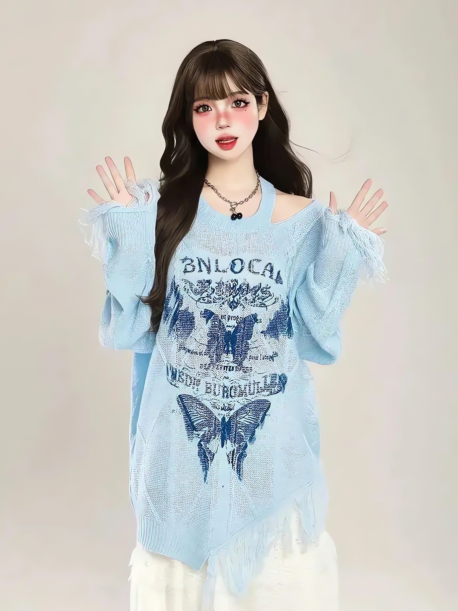 Grunge Butterfly Sweater - KAYSMAR