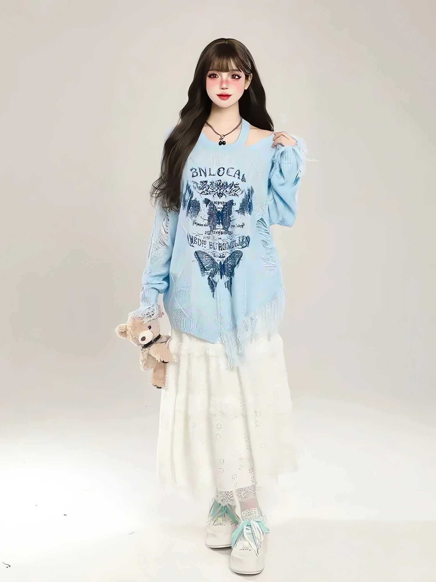 Grunge Butterfly Sweater - KAYSMAR