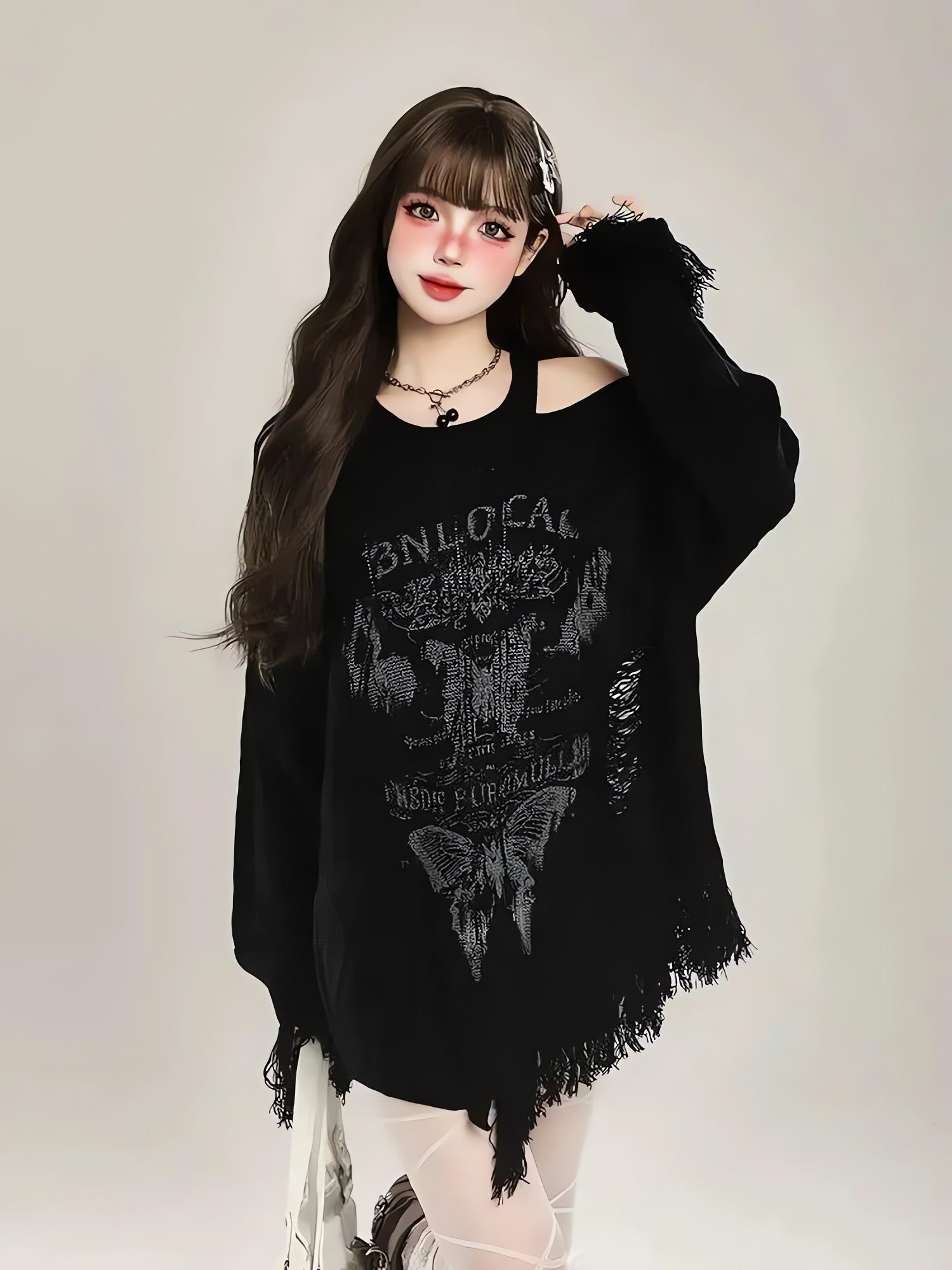 Grunge Butterfly Sweater - KAYSMAR