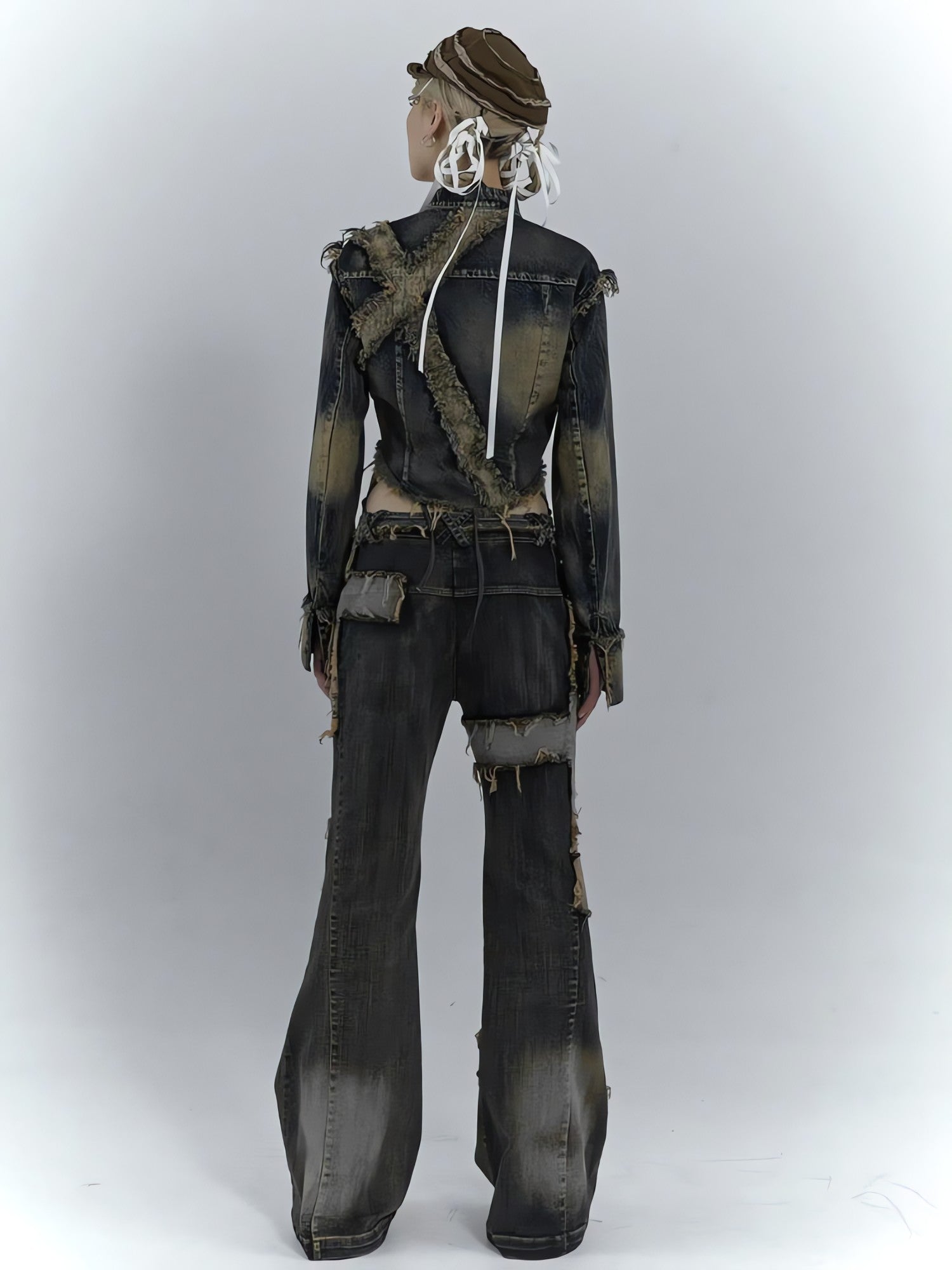 Grunge Cross Patch Jeans - KAYSMAR