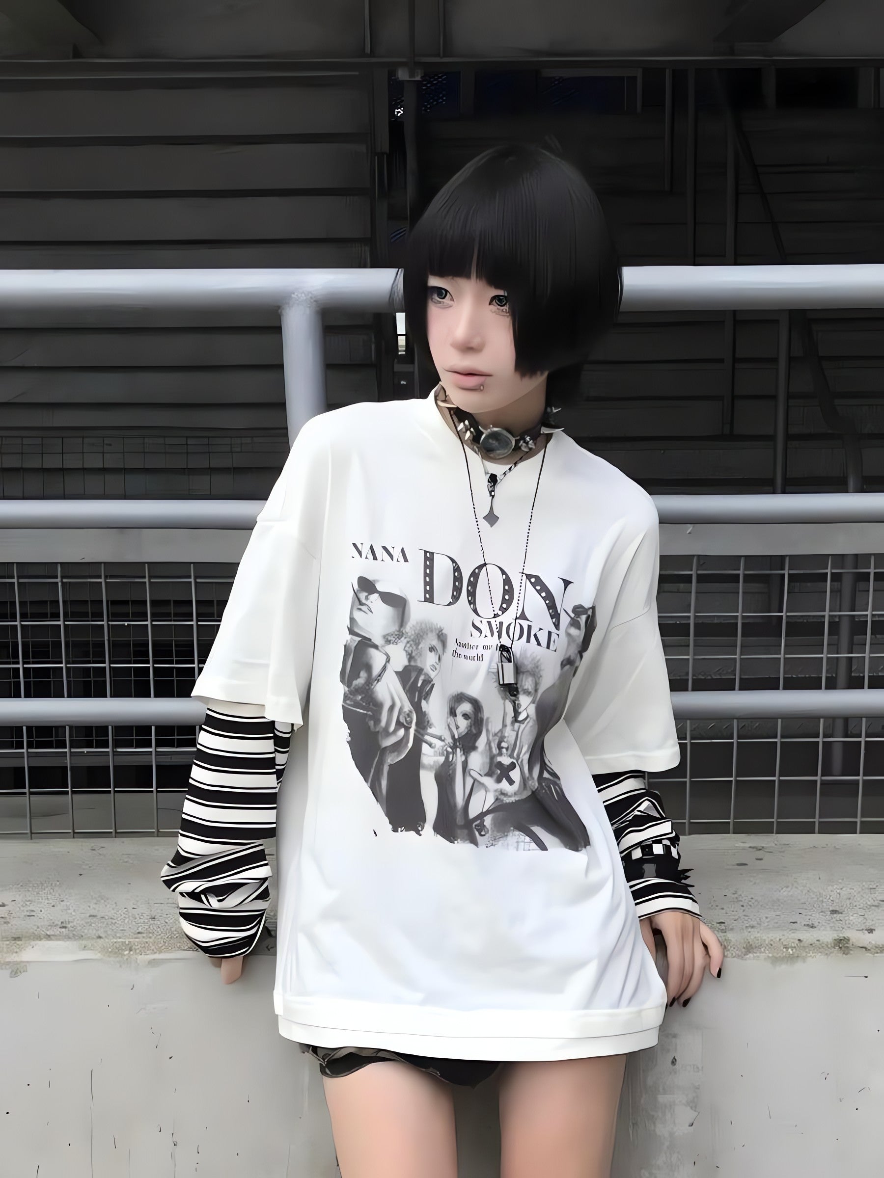 Grunge Don't Smoke Layered Top - KAYSMAR