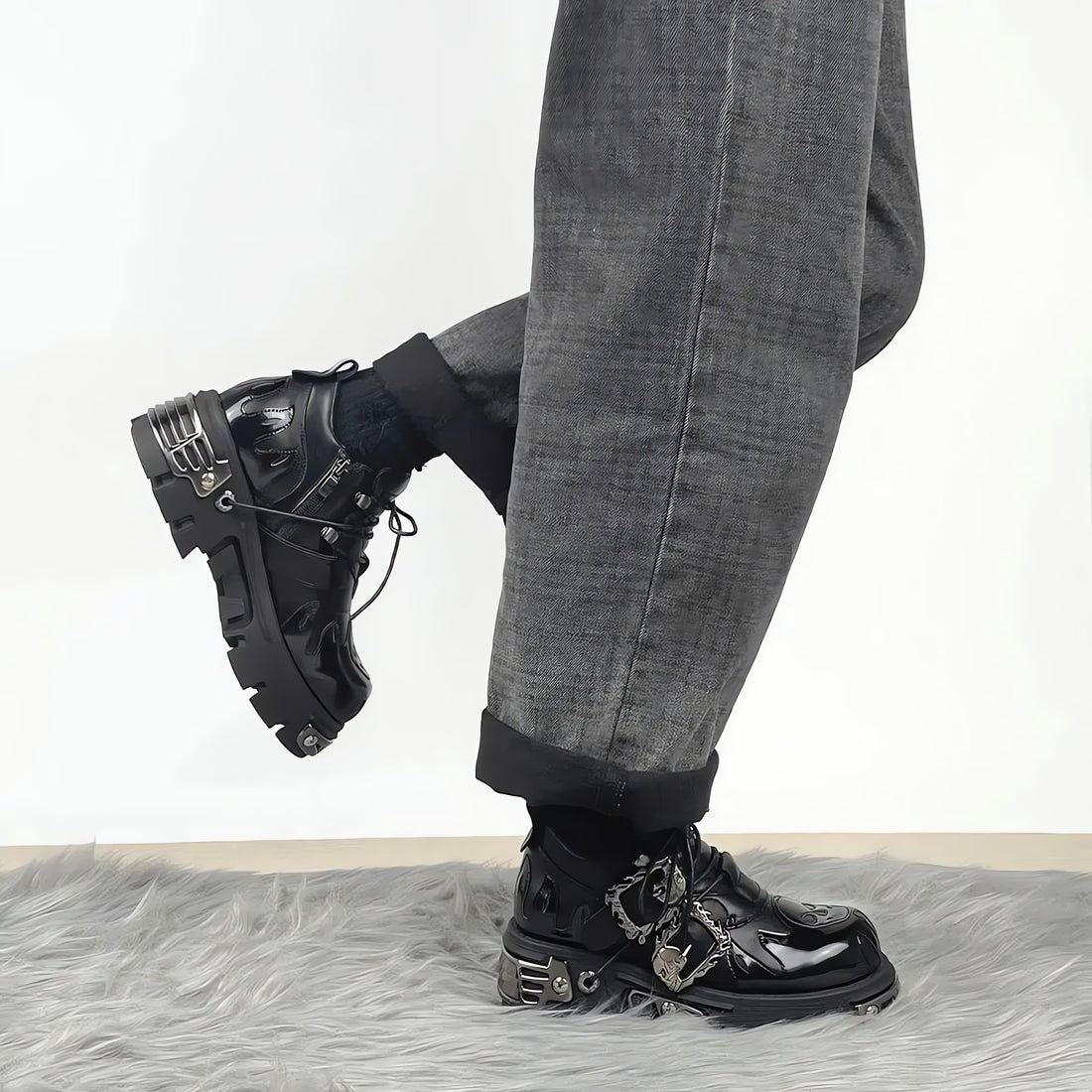 Grunge Fire Chunky Platform Shoes - KAYSMAR