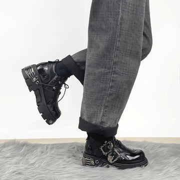 Grunge Fire Chunky Platform Shoes - KAYSMAR