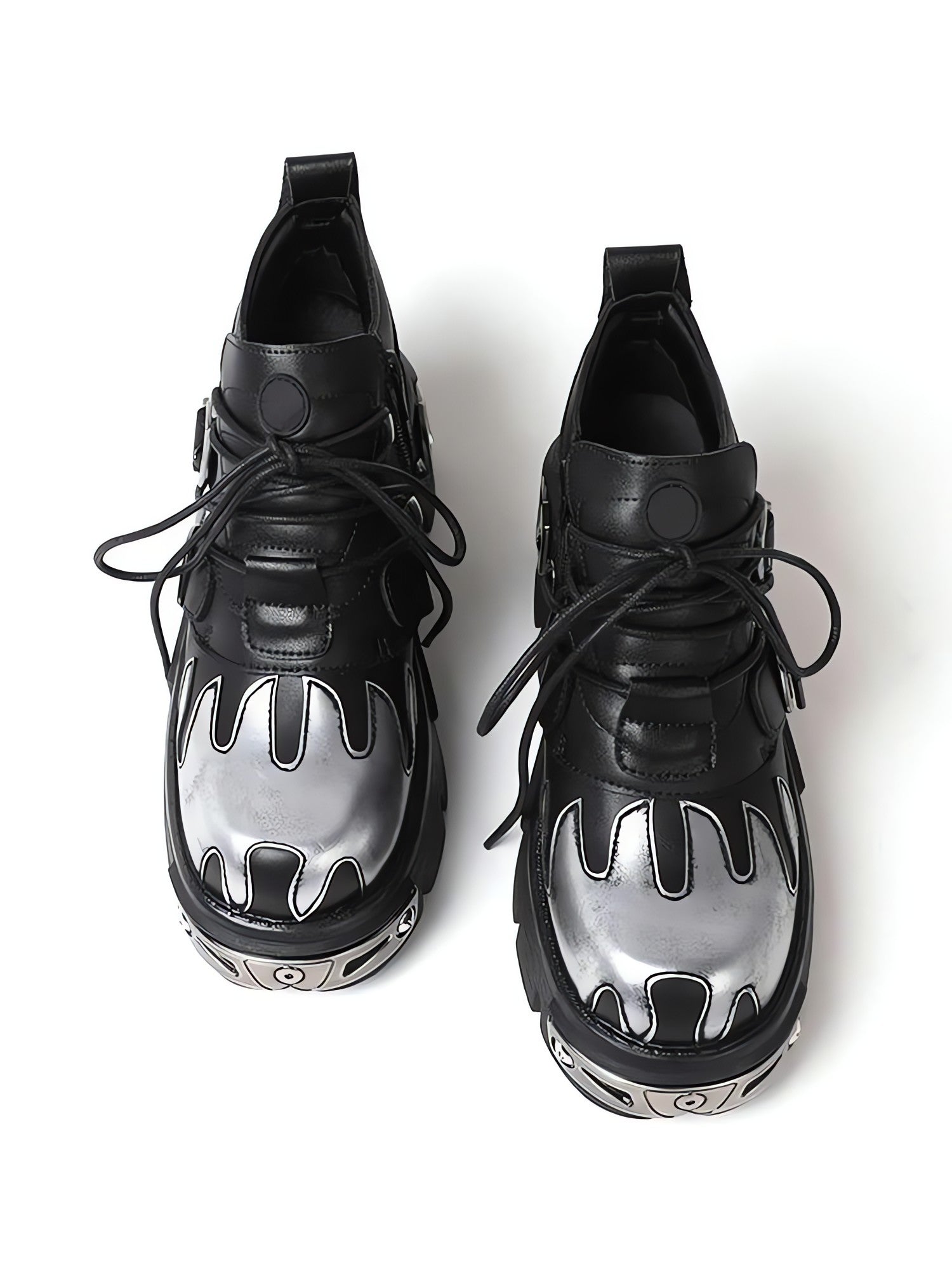 Grunge Flame Chunky Platform Shoes - KAYSMAR