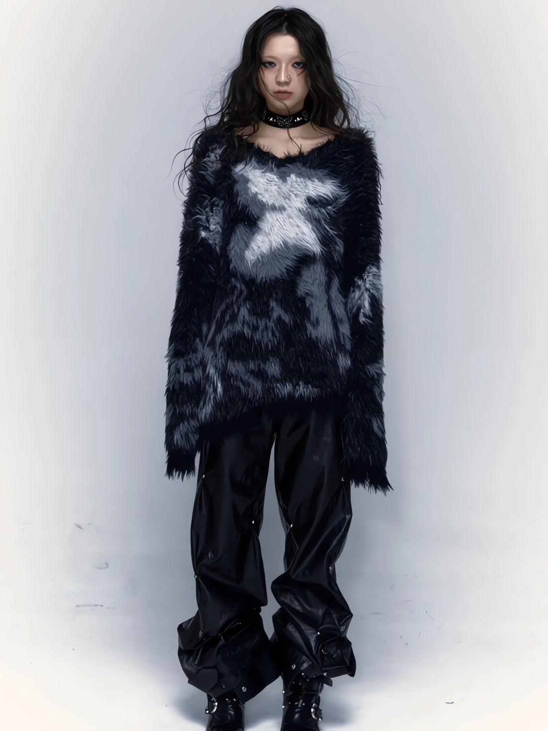 Grunge Fuzzy Sweater - KAYSMAR