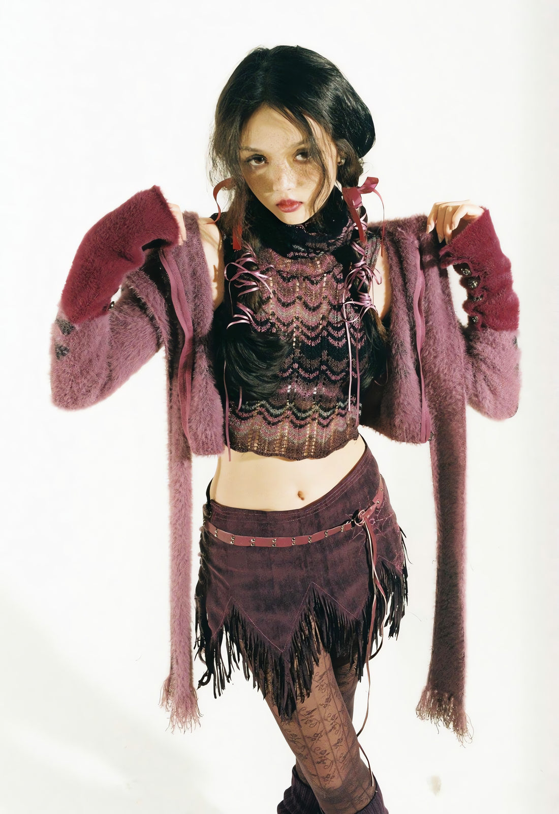 Grunge Gothic Skull Hooded Cardigan - KAYSMAR