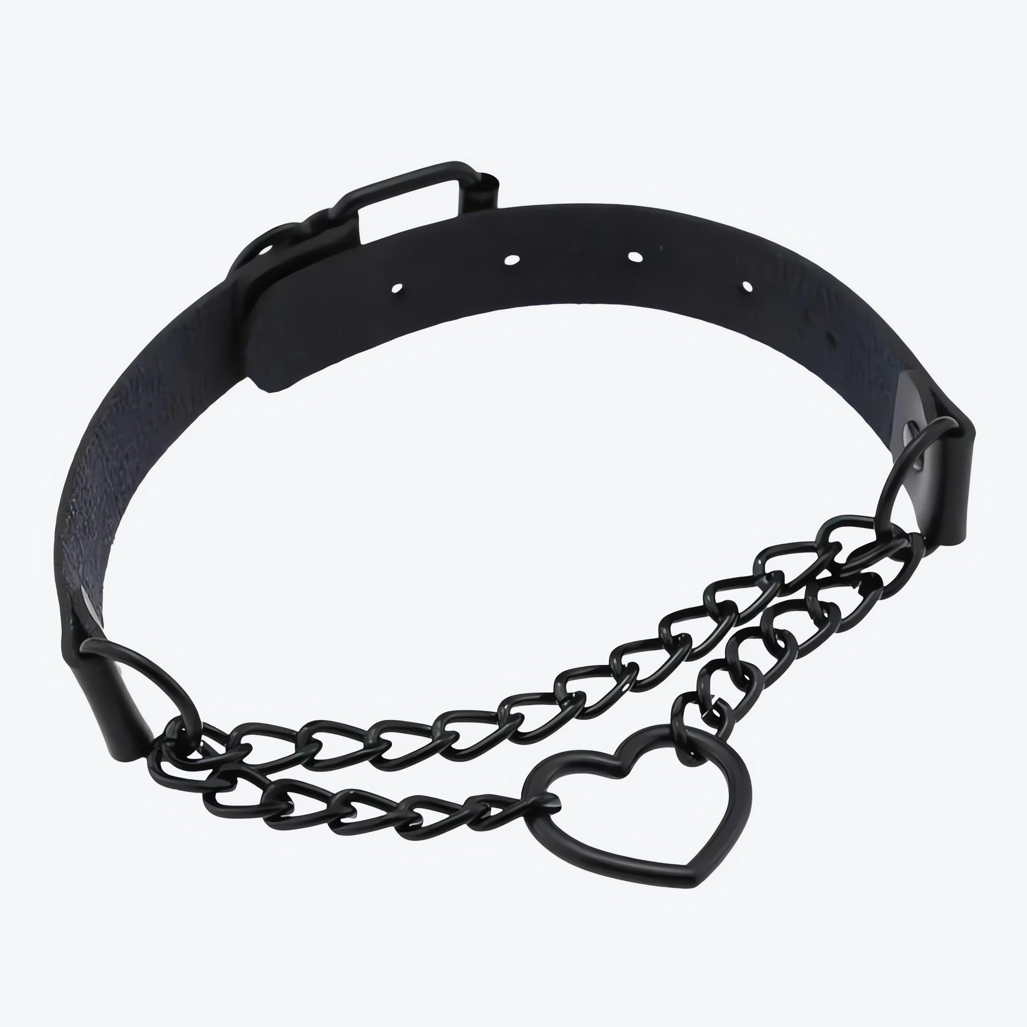 Grunge Heart Belted Choker Necklace - KAYSMAR