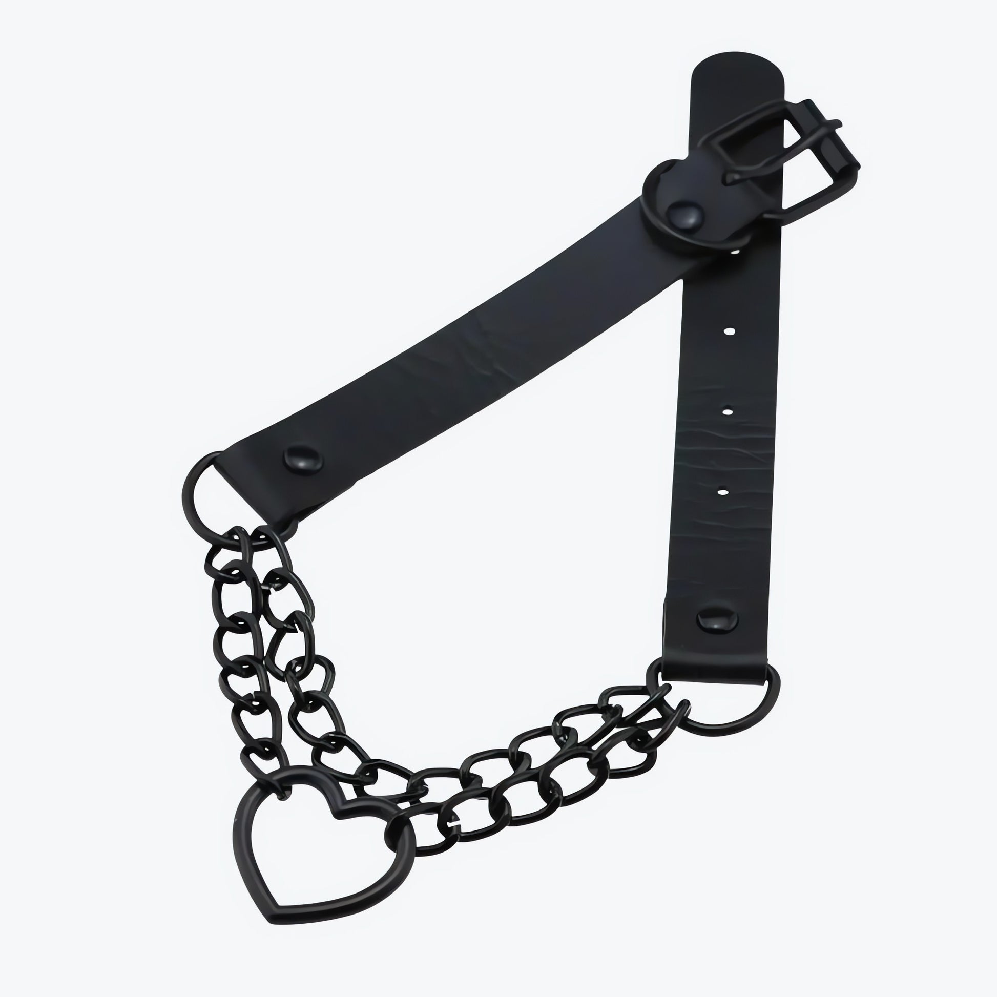 Grunge Heart Belted Choker Necklace - KAYSMAR