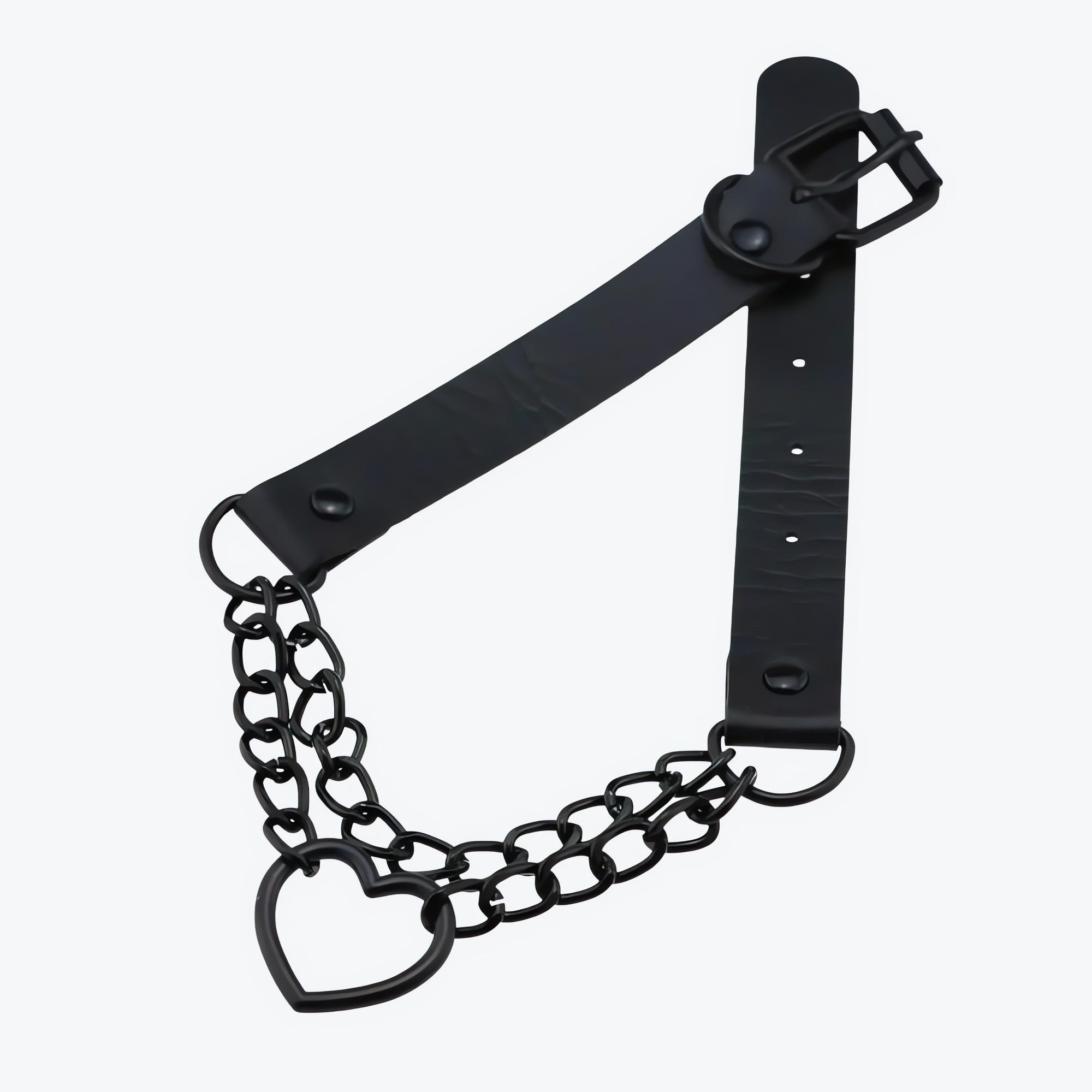 Grunge Heart Belted Choker Necklace - KAYSMAR