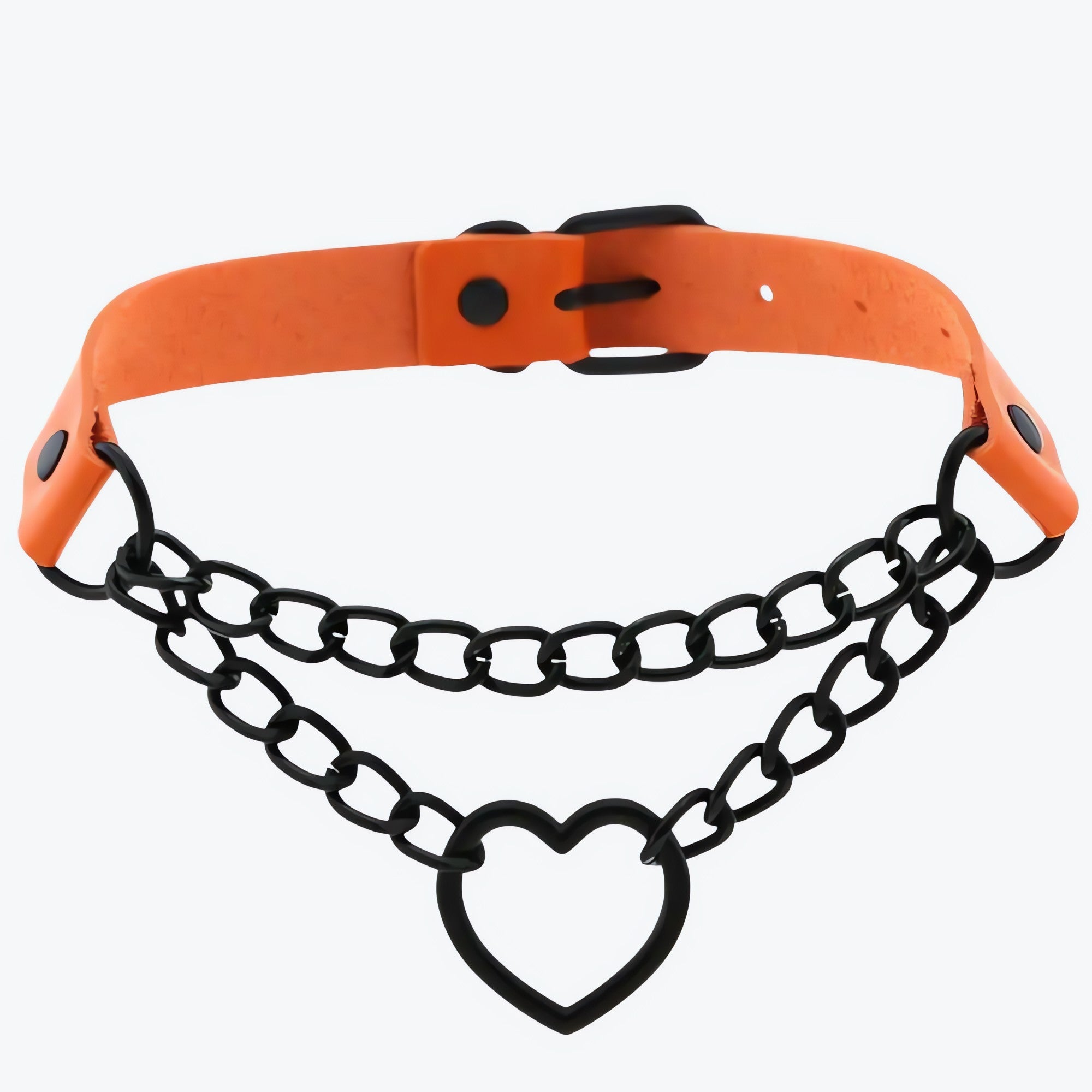 Grunge Heart Belted Choker Necklace - KAYSMAR