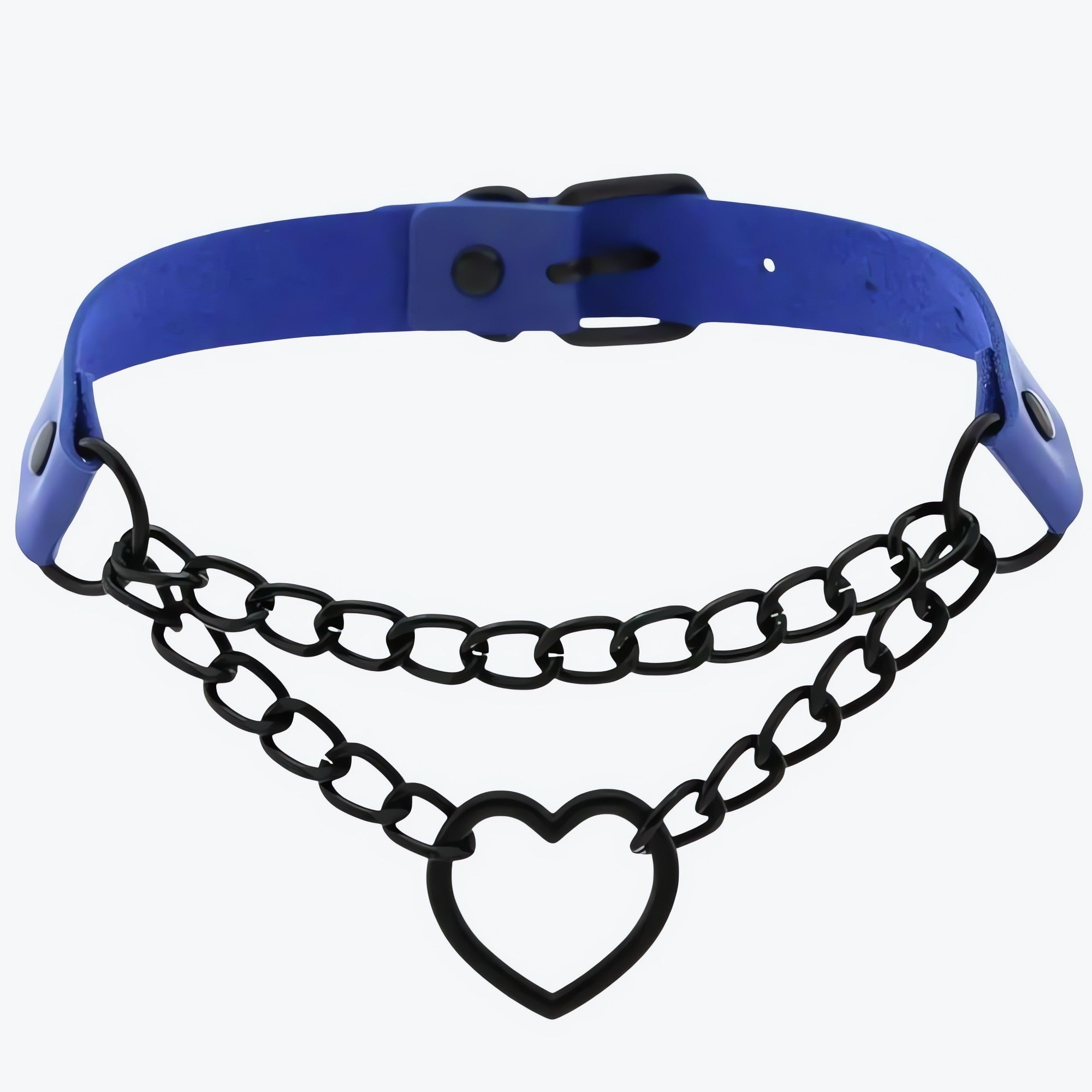 Grunge Heart Belted Choker Necklace - KAYSMAR