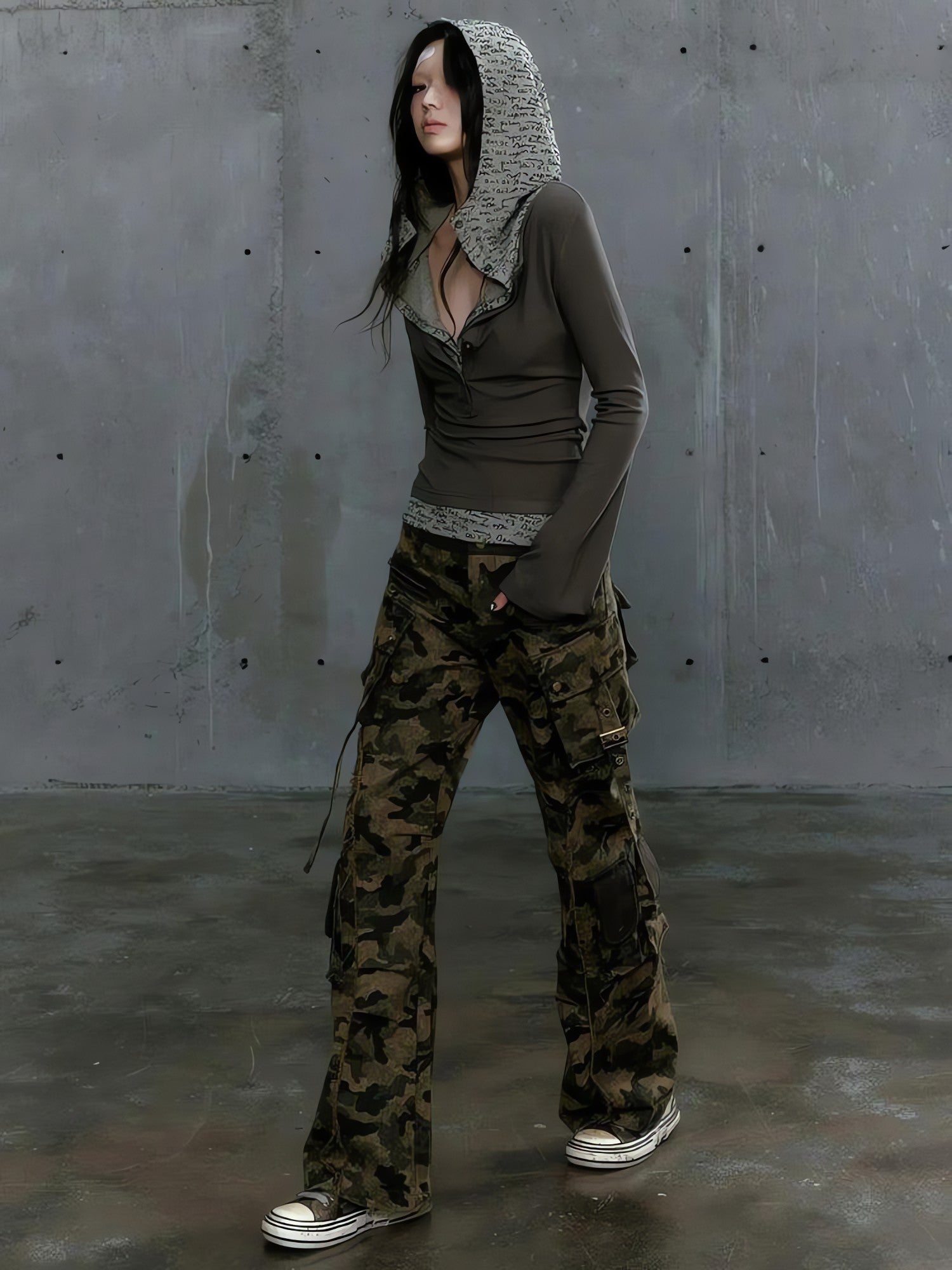 Grunge Hooded Top - KAYSMAR