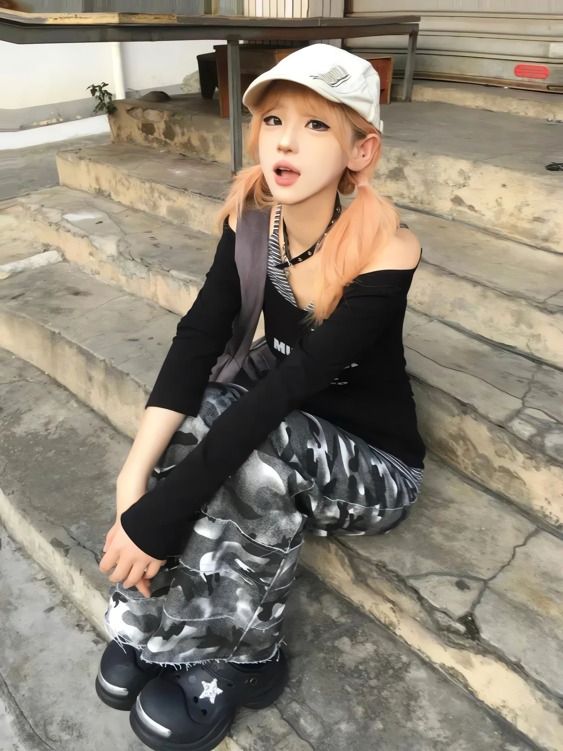 Grunge Layered Off Shoulder Top - KAYSMAR