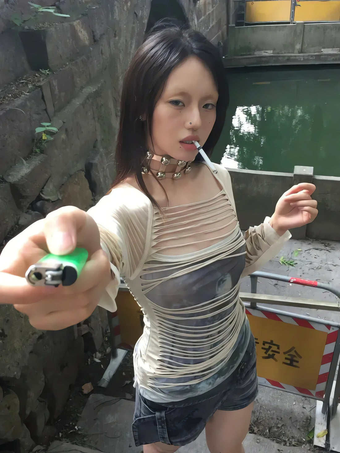 Grunge Layered Sheer Top - KAYSMAR